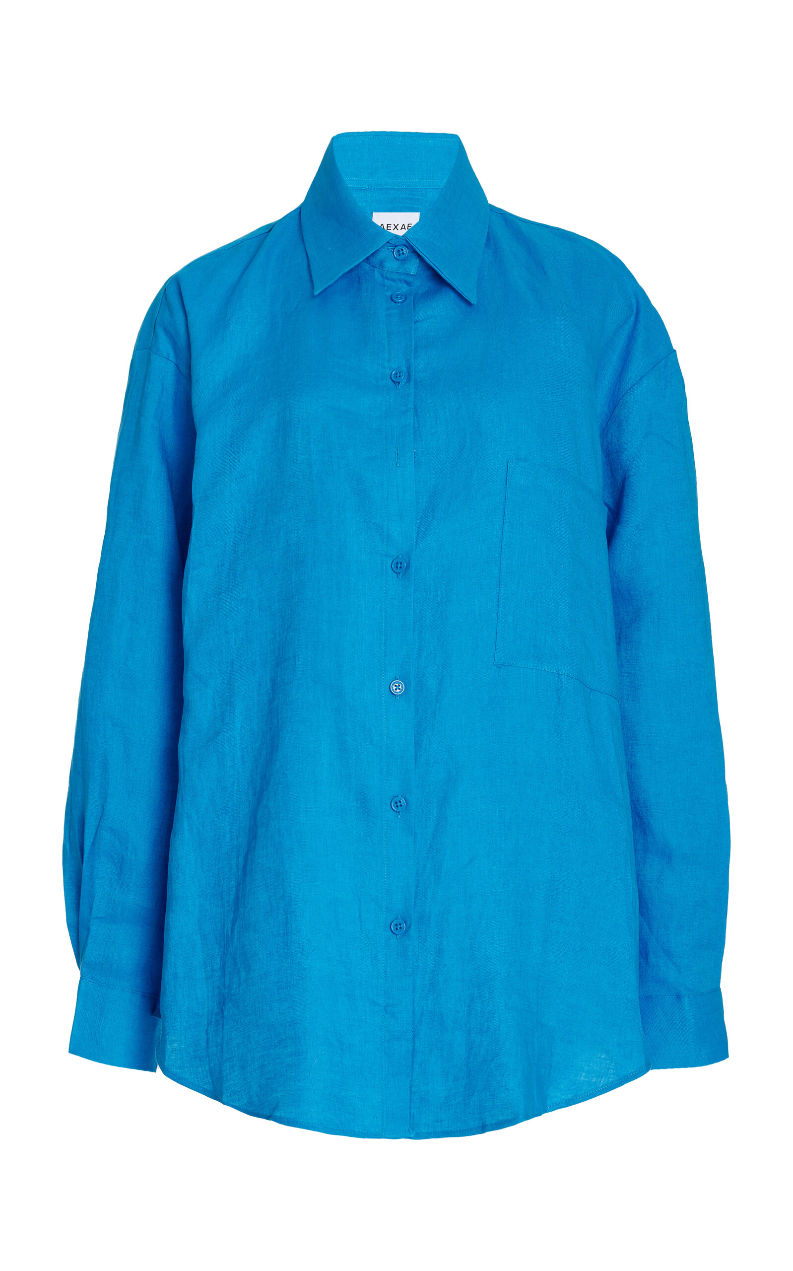 Aexae Women's Exclusive Linen Woven Shirt In Blue