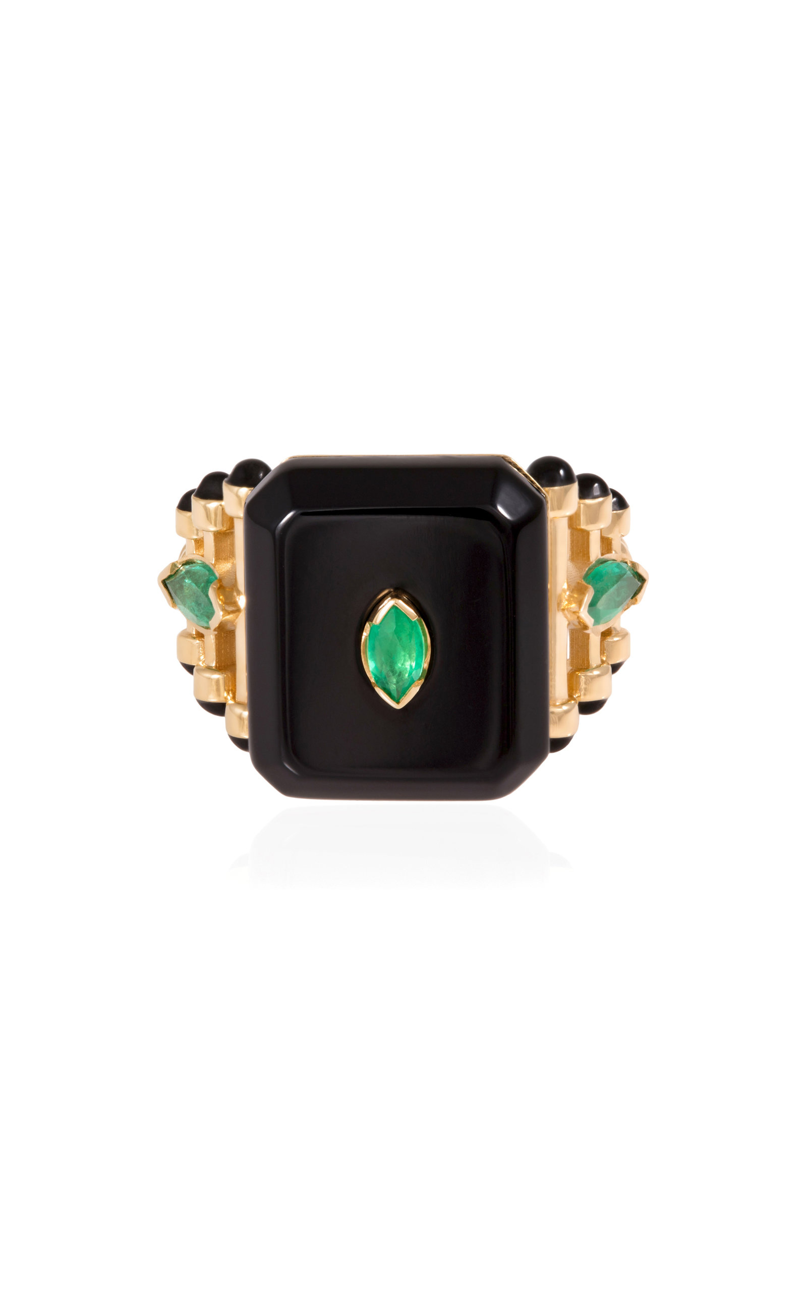 Moments In Owl 18K Yellow Gold Emerald Ring