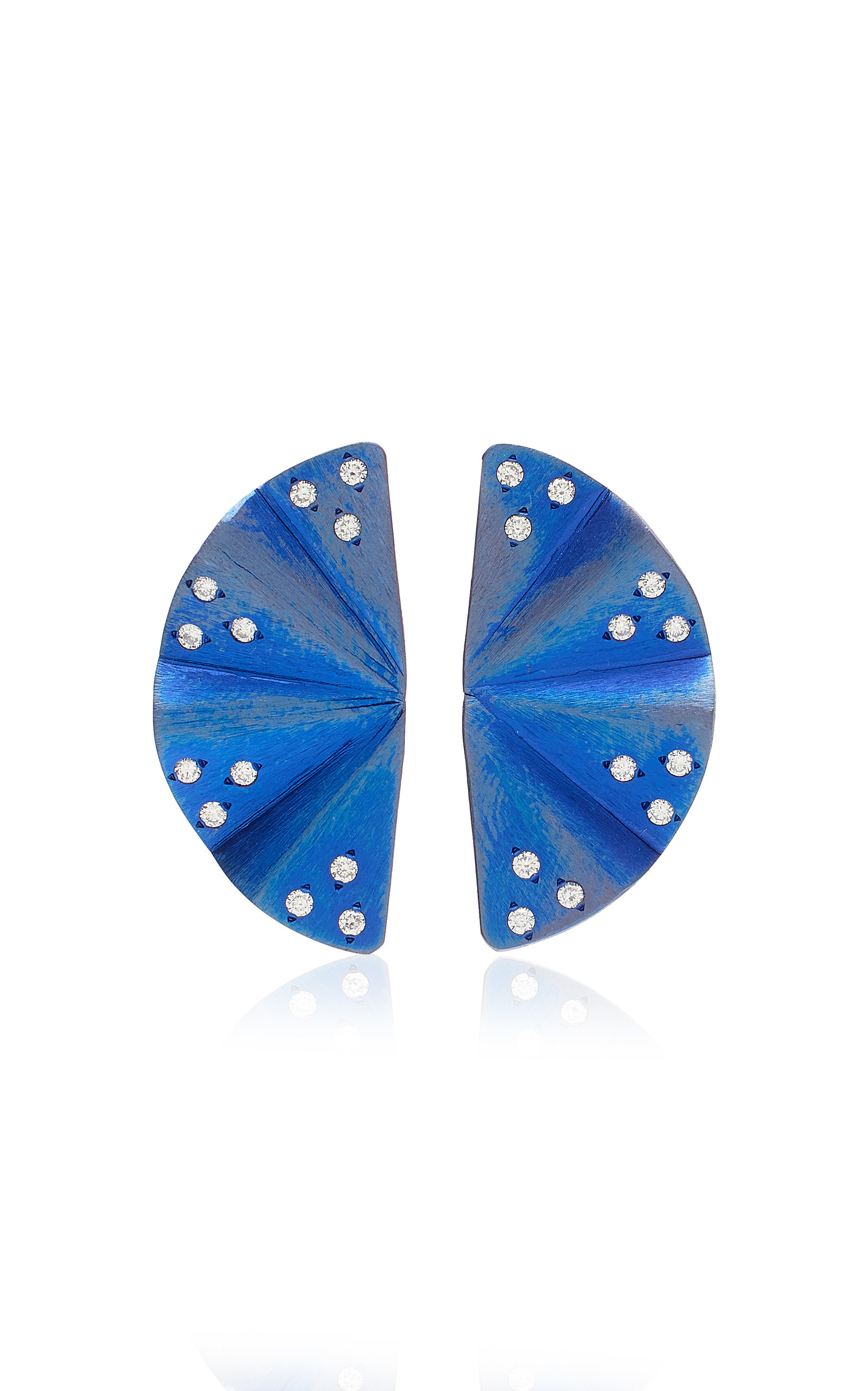 Anastasia Kessaris Exclusive Maiko Diamond Earrings In Blue