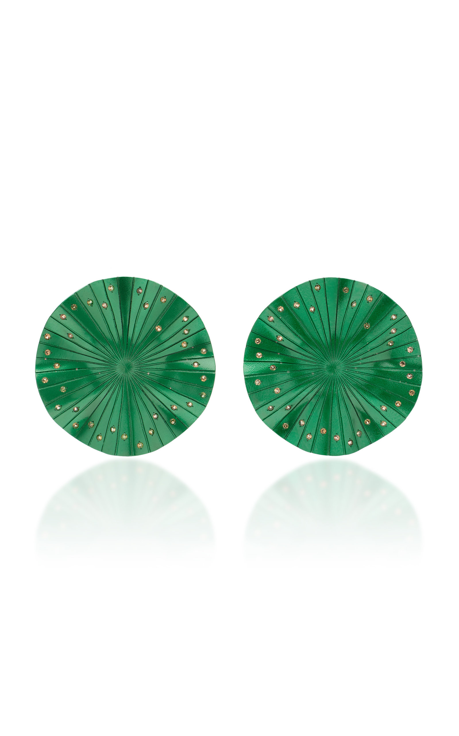 Anastasia Kessaris Women's Exclusive Disco Clique Ceramic; Sapphire Earrings In Green