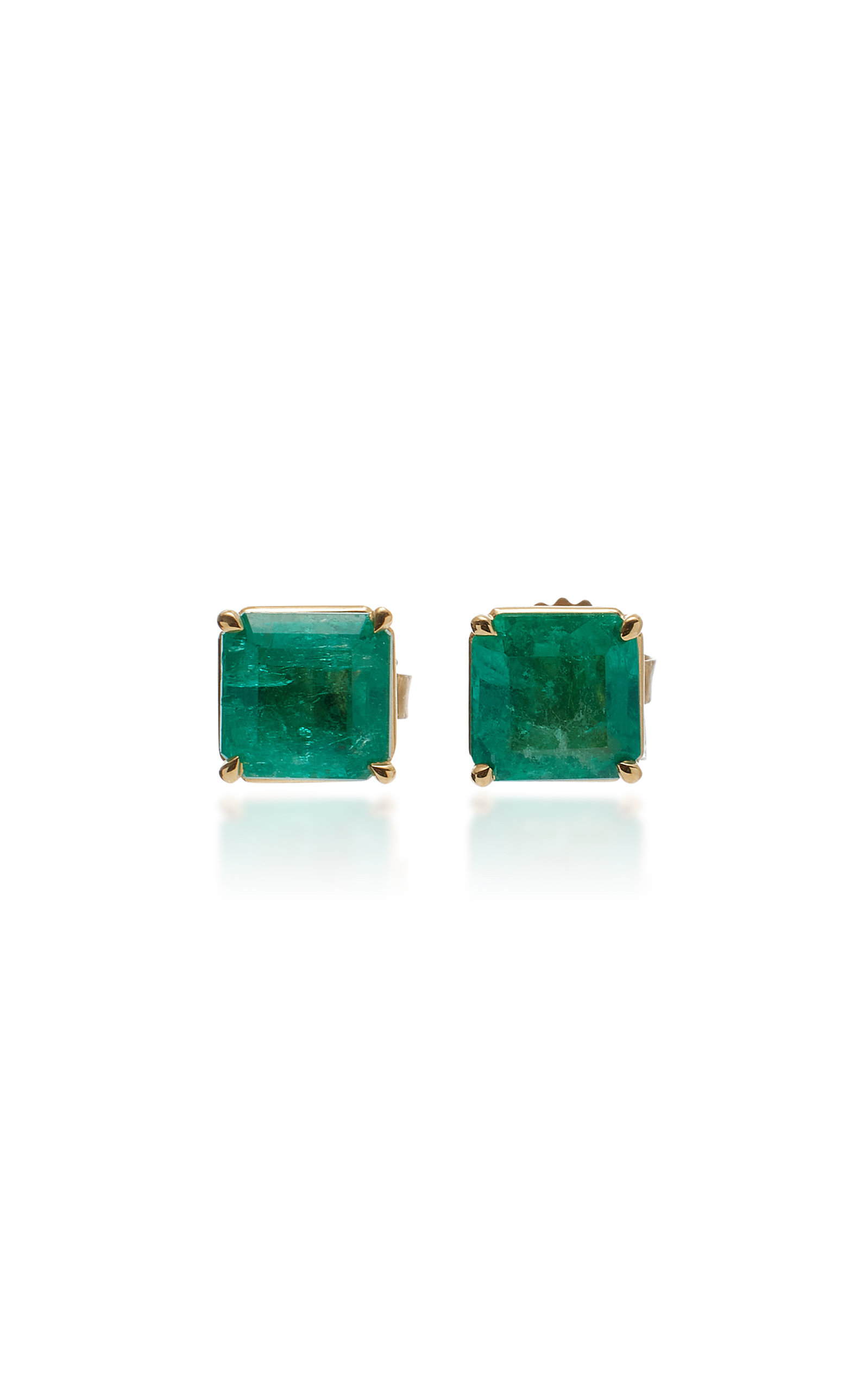 Maria Jose Jewelry Women's 14K Yellow Gold Emerald Earrings