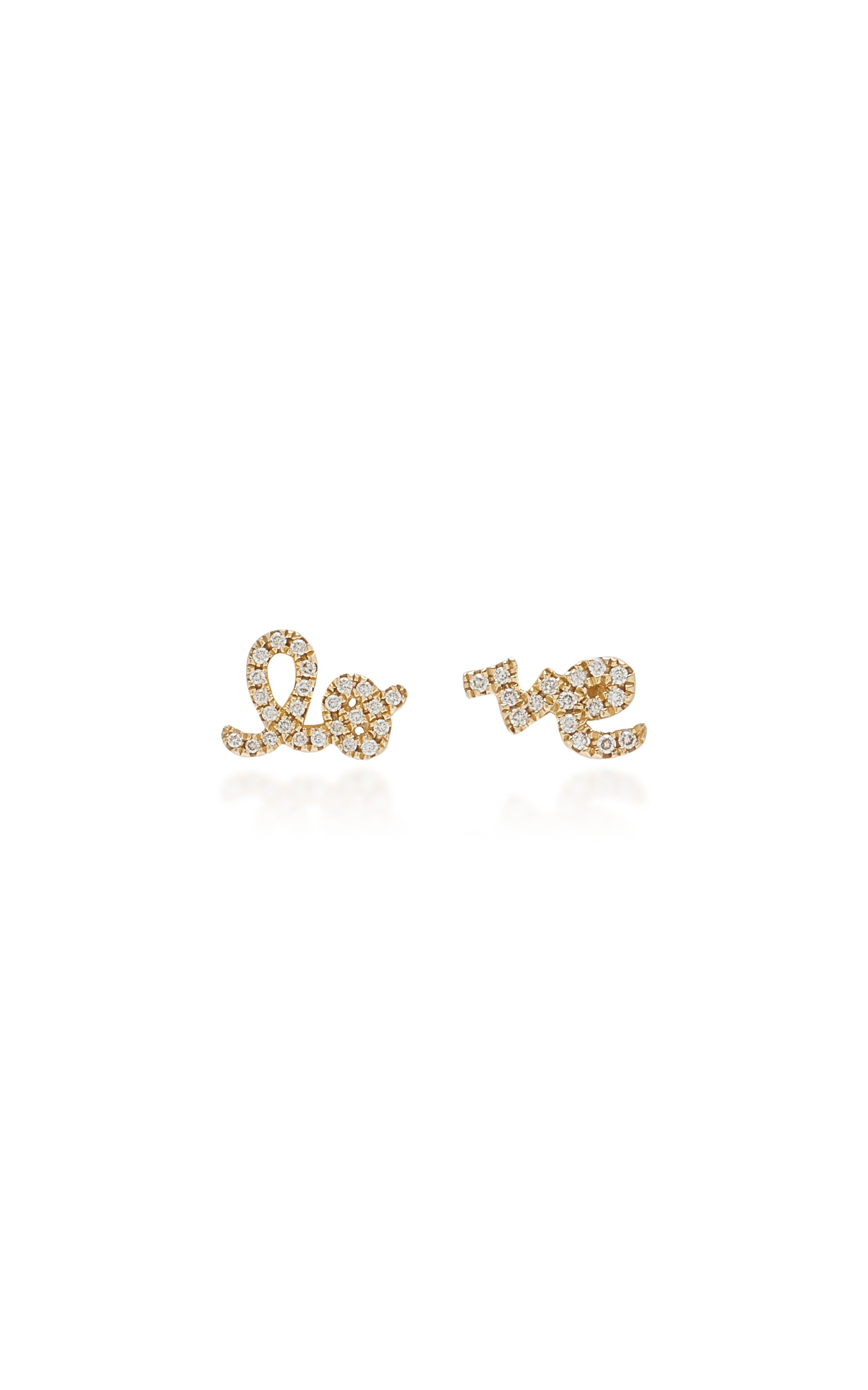 Sydney Evan - Love 14K Gold Diamond Stud Earrings - Gold - OS - Moda Operandi - Gifts For Her