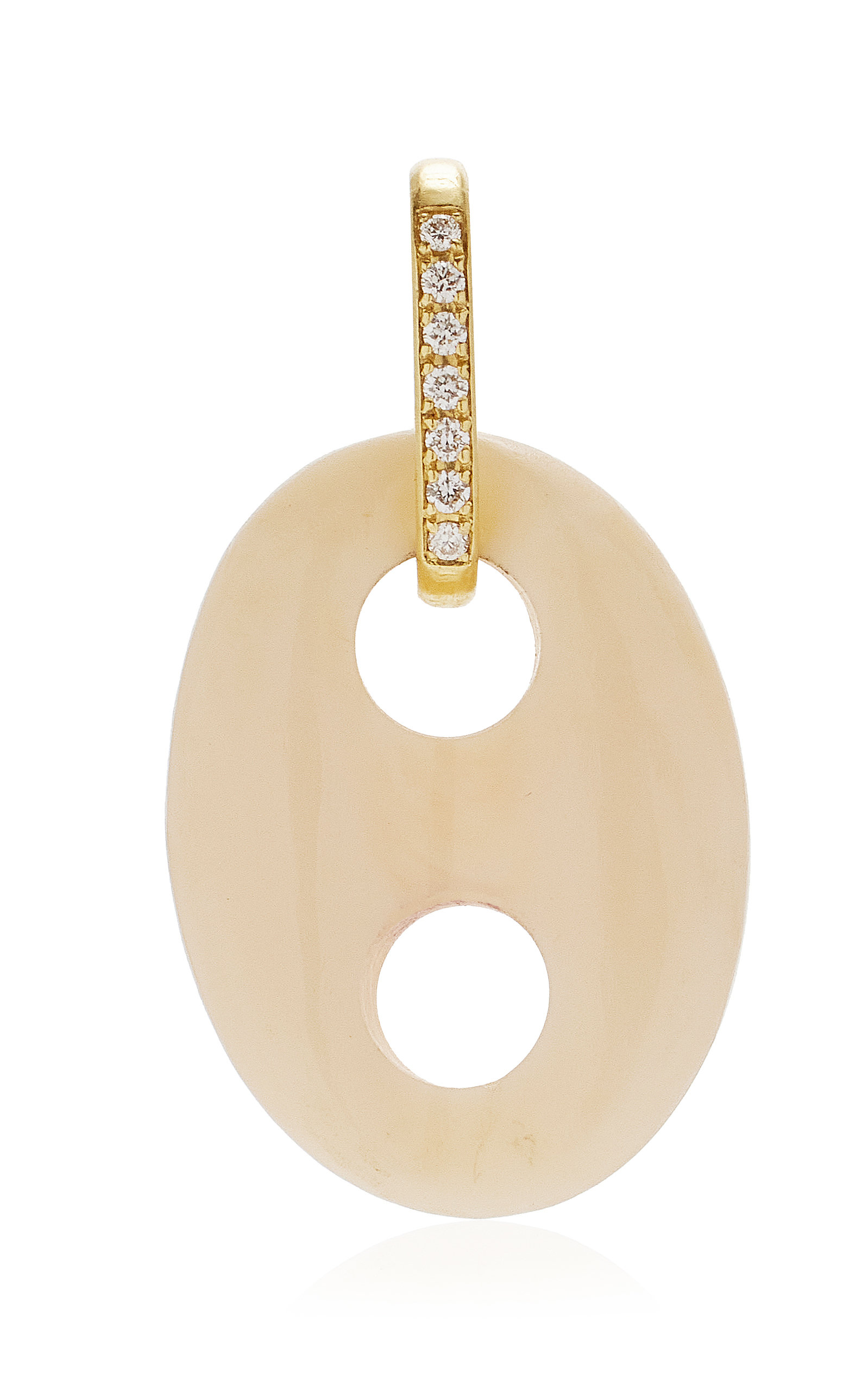 Jenna Blake Women's The Stone Mariener 18k Yellow Gold; Mother of Pearl And Diamond Charm