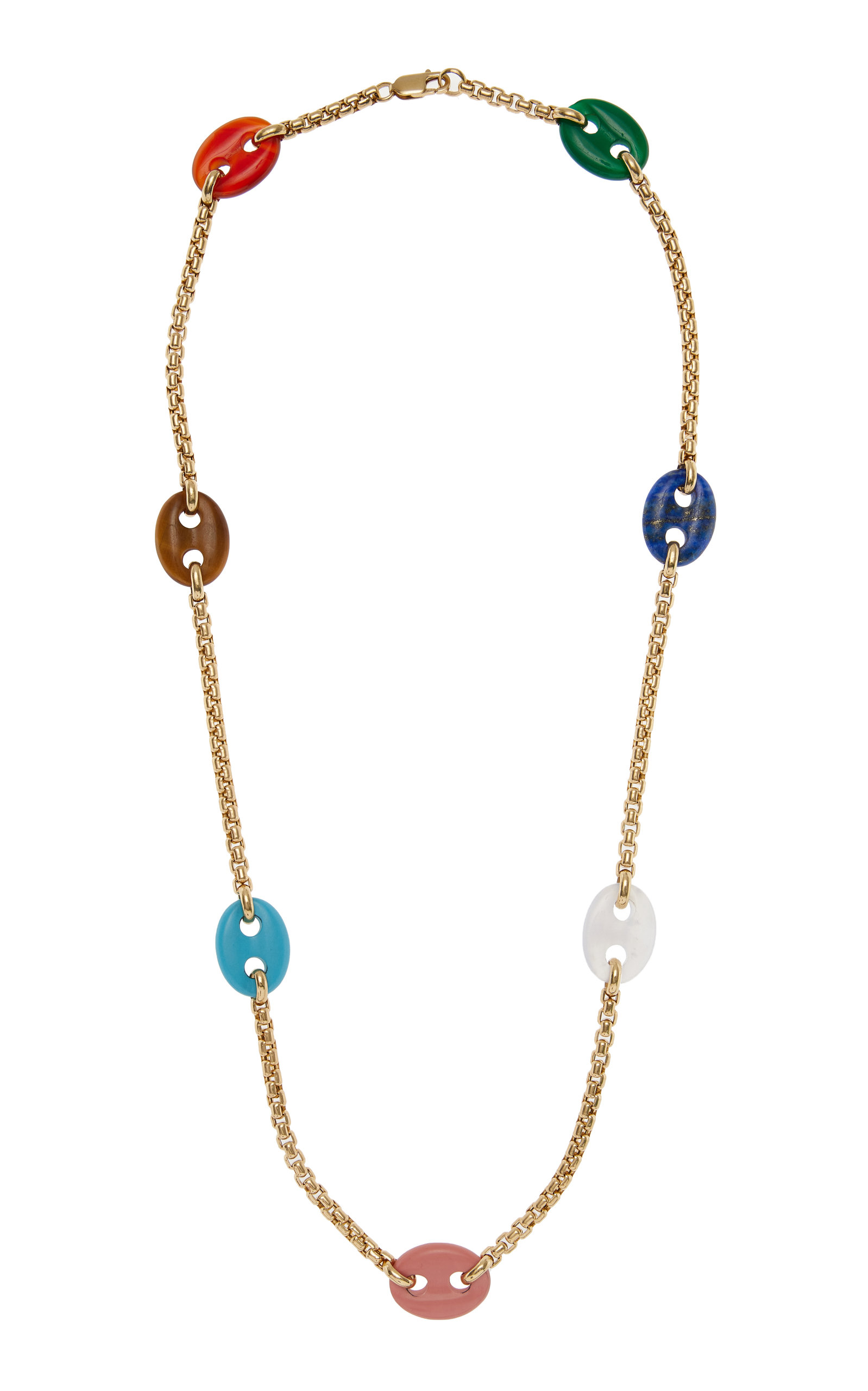 Jenna Blake Women's The 60s Chain 18K Yellow Gold And Multi-Stone Necklace