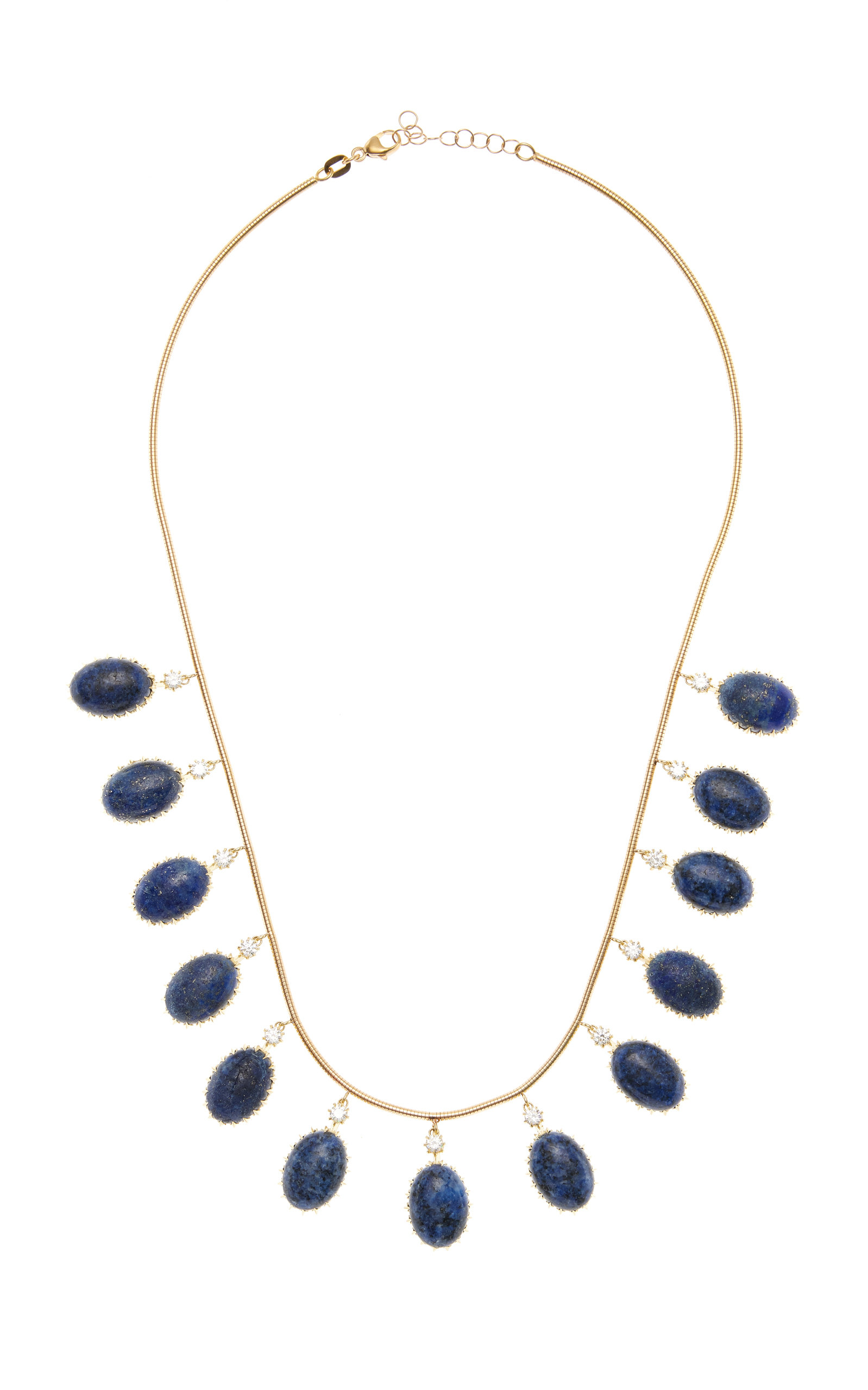 Jenna Blake Women's The Lapis and Diamond Fringe 18K Yellow Gold Necklace