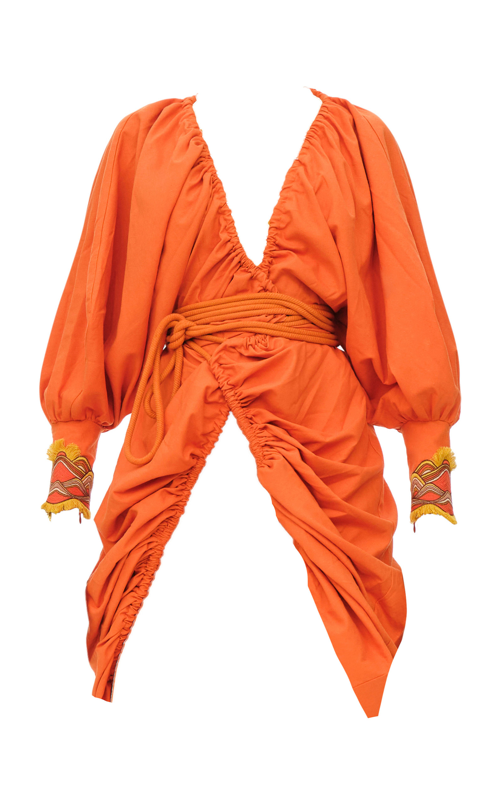 Andrea Iyamah Women's Ilo Bubble Robe In Orange