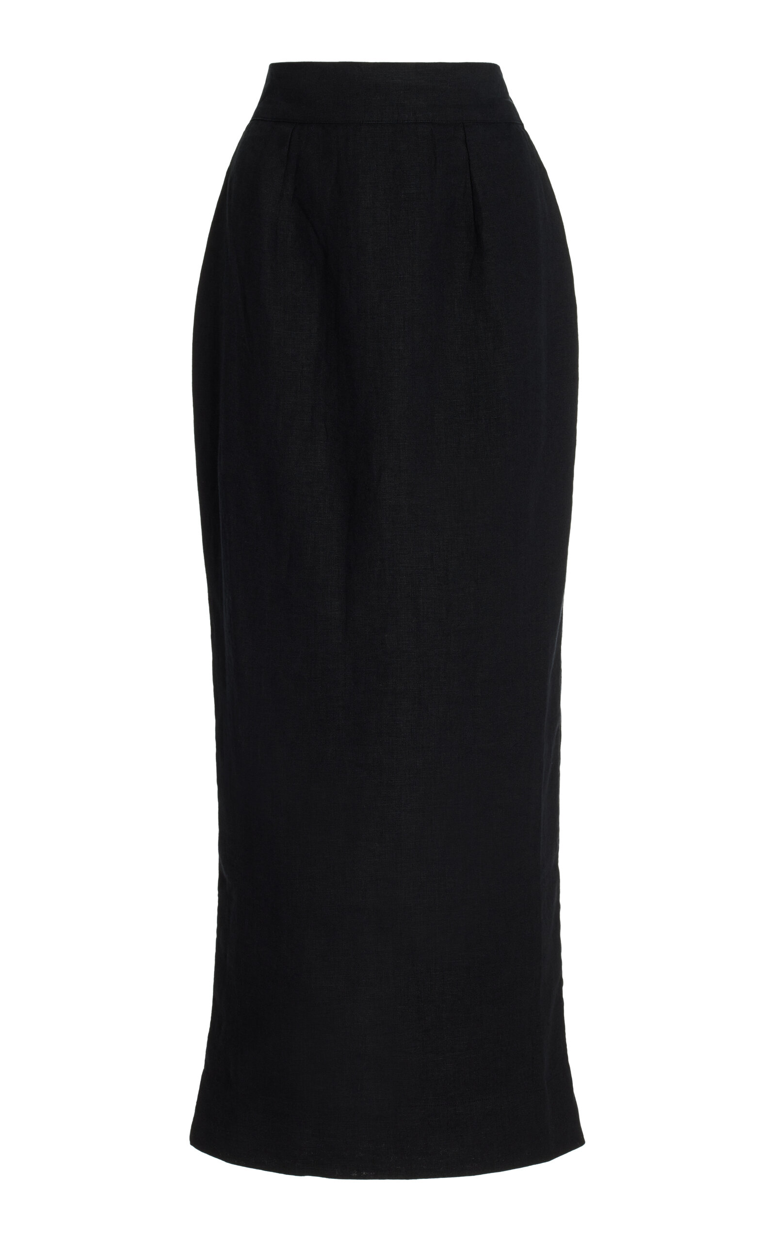 Shop Posse Exclusive Emma Linen Maxi Skirt In Black