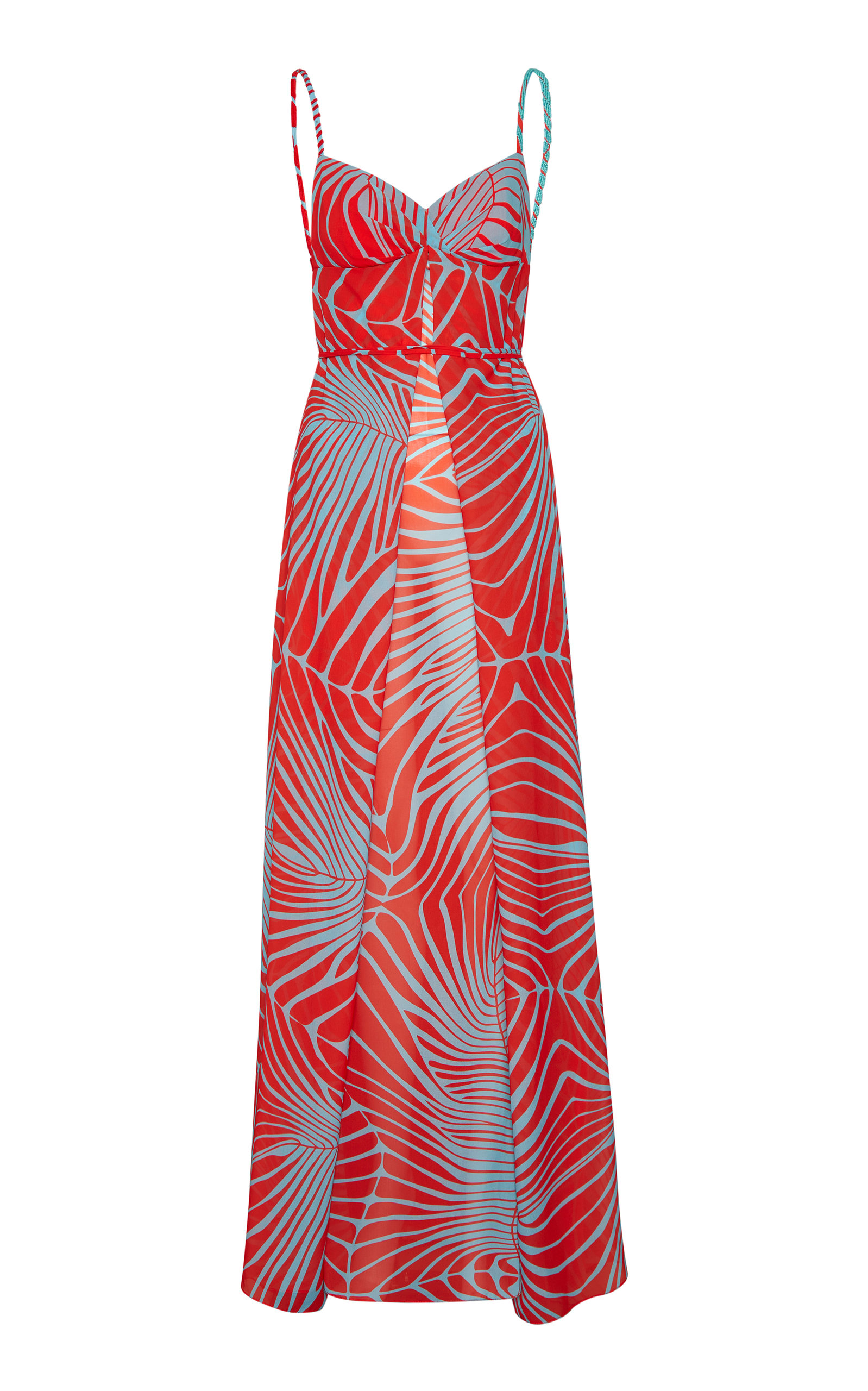 Andres Otalora Women's Arana Beaded Chiffon Maxi Dress In Multi,green