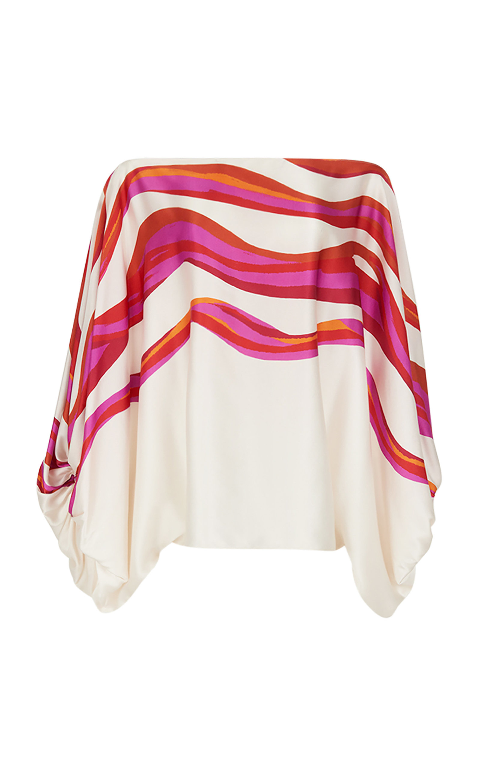 Silvia Tcherassi Bellagio Asymmetric Silk Blouse - Print - XS
