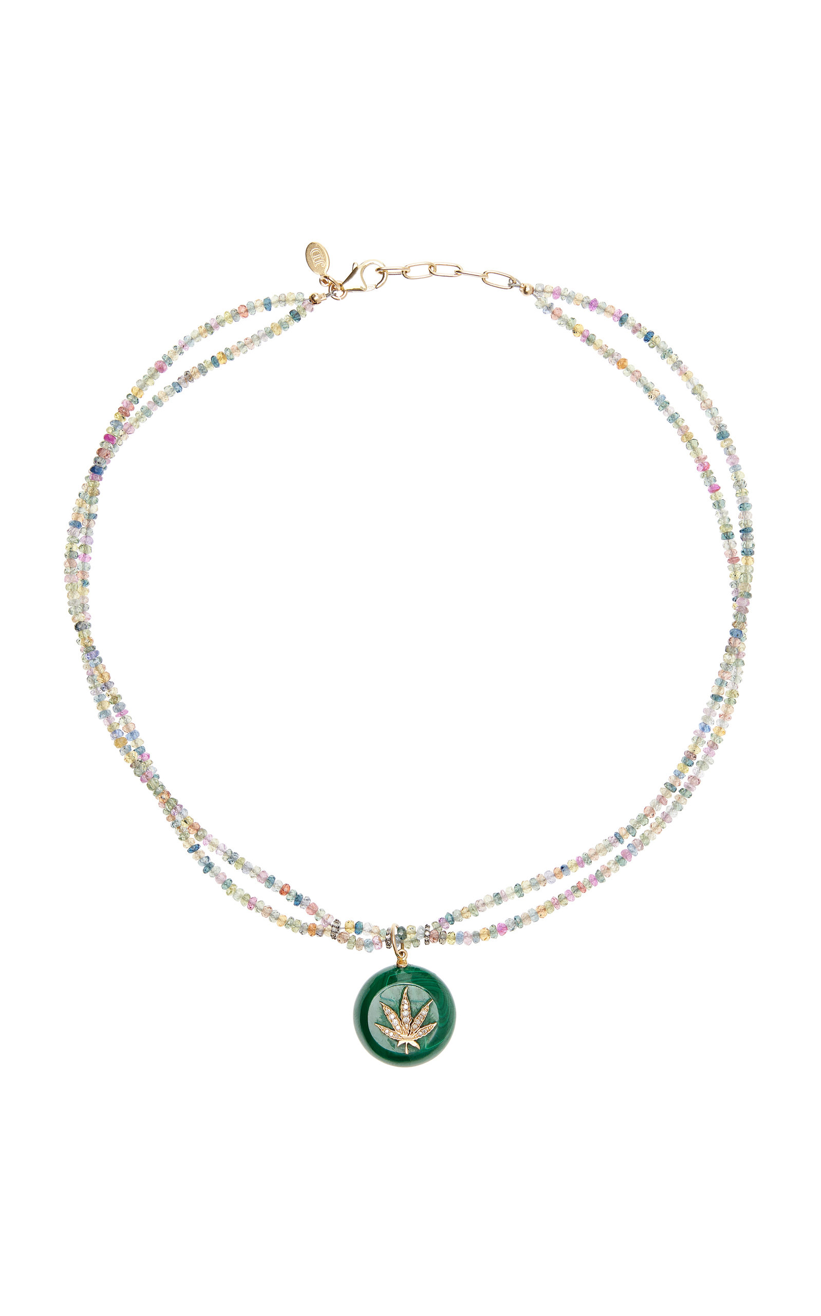 Double Rainbow Sapphire Diamond Dope Necklace