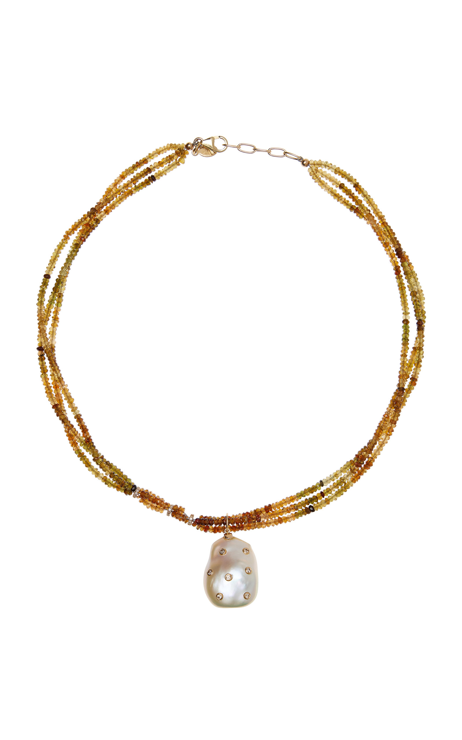 Joie DiGiovanni Women's Ombre Chocolate Diamond Baroque Pearl Necklace