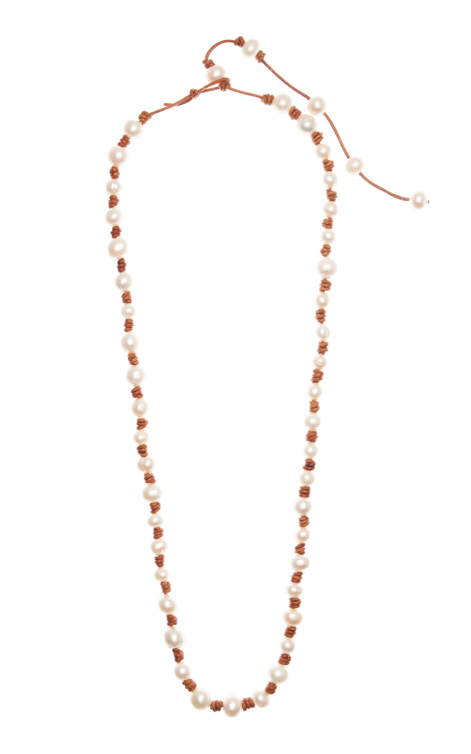 Joie DiGiovanni Women's The Ruth Pearl And Leather Necklace
