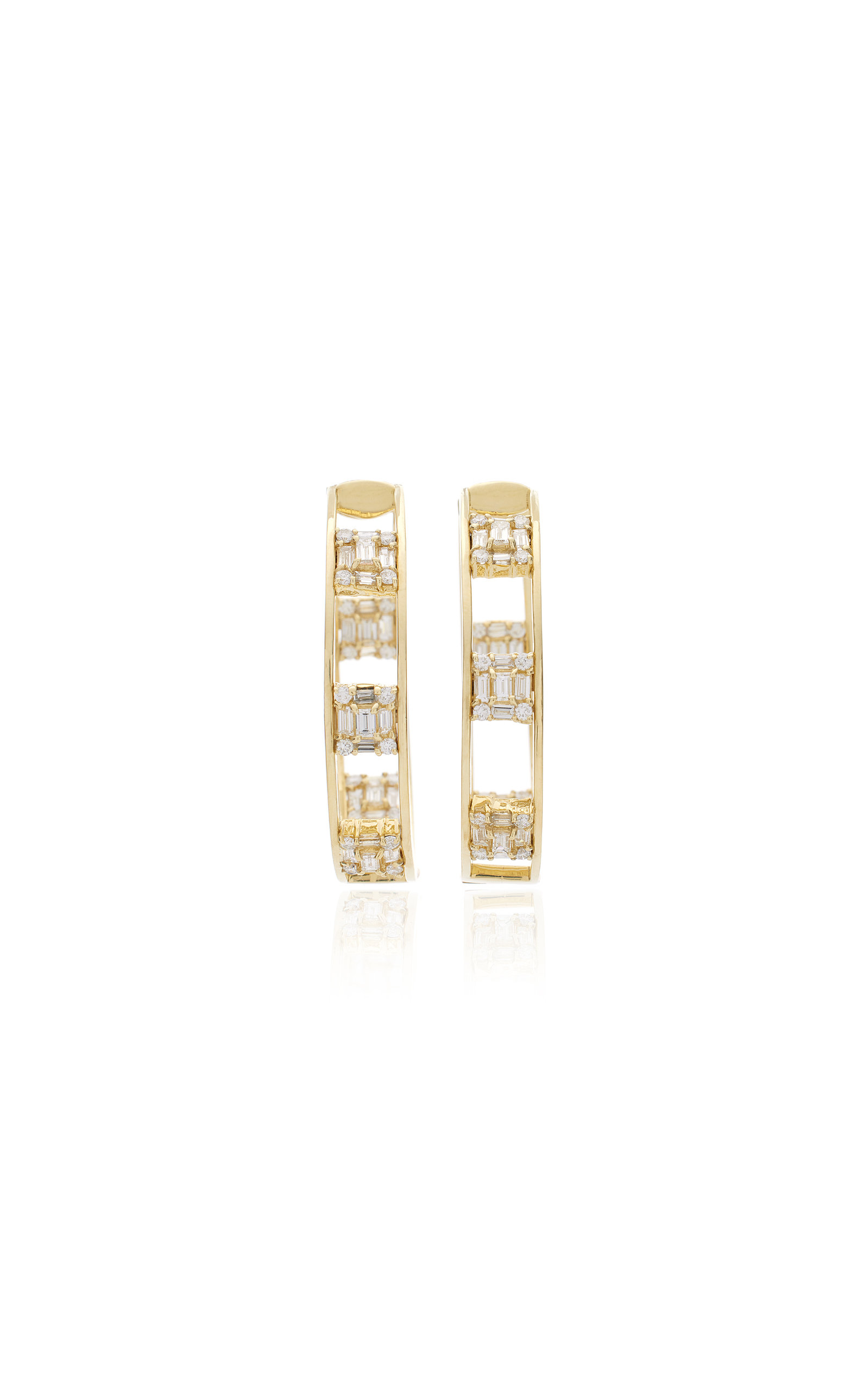 Clarity 18K Yellow Gold Diamond Hoop Earrings