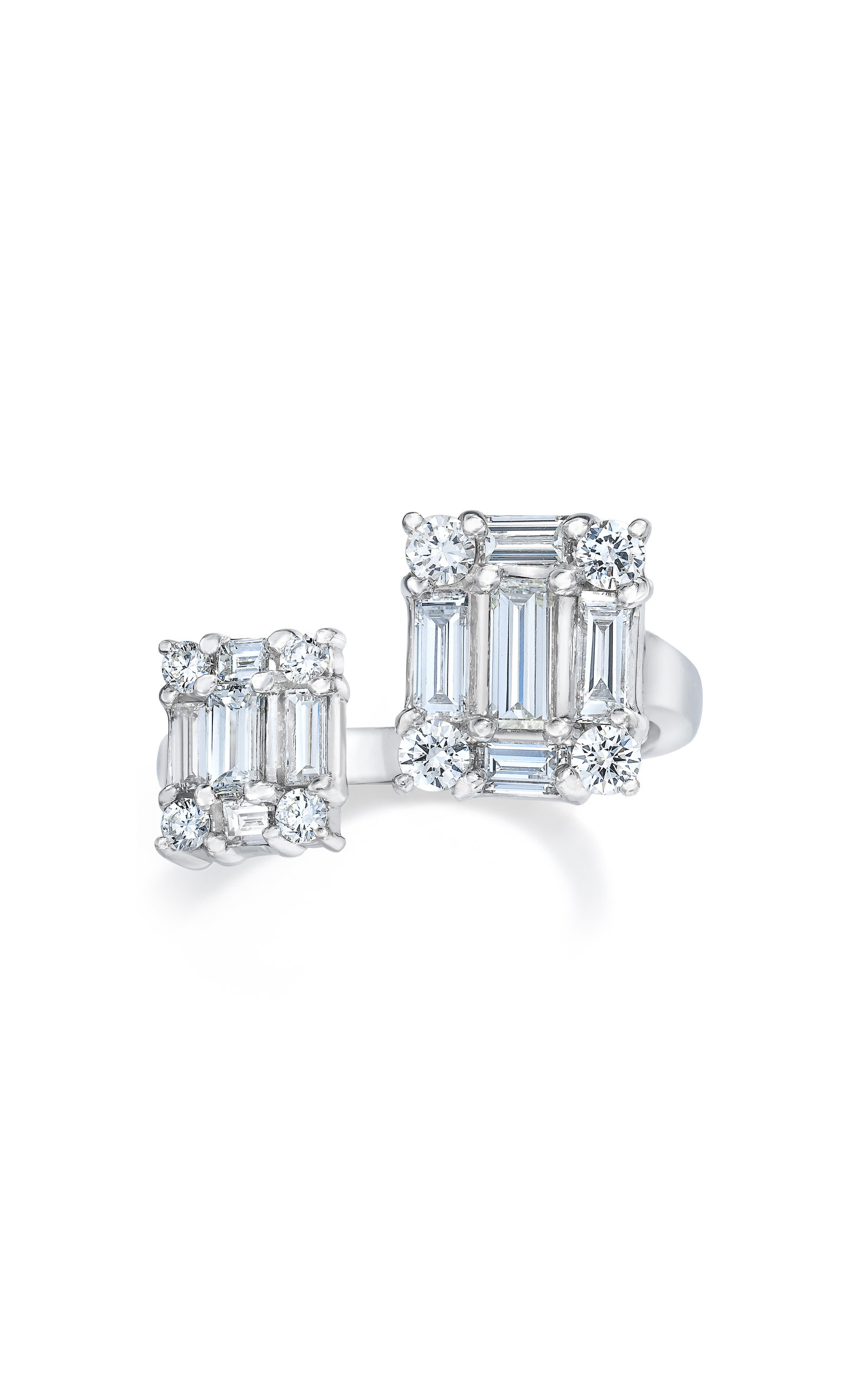 Mindi Mond Women's Clarity Open Dual Cube 18K White Gold Diamond Ring