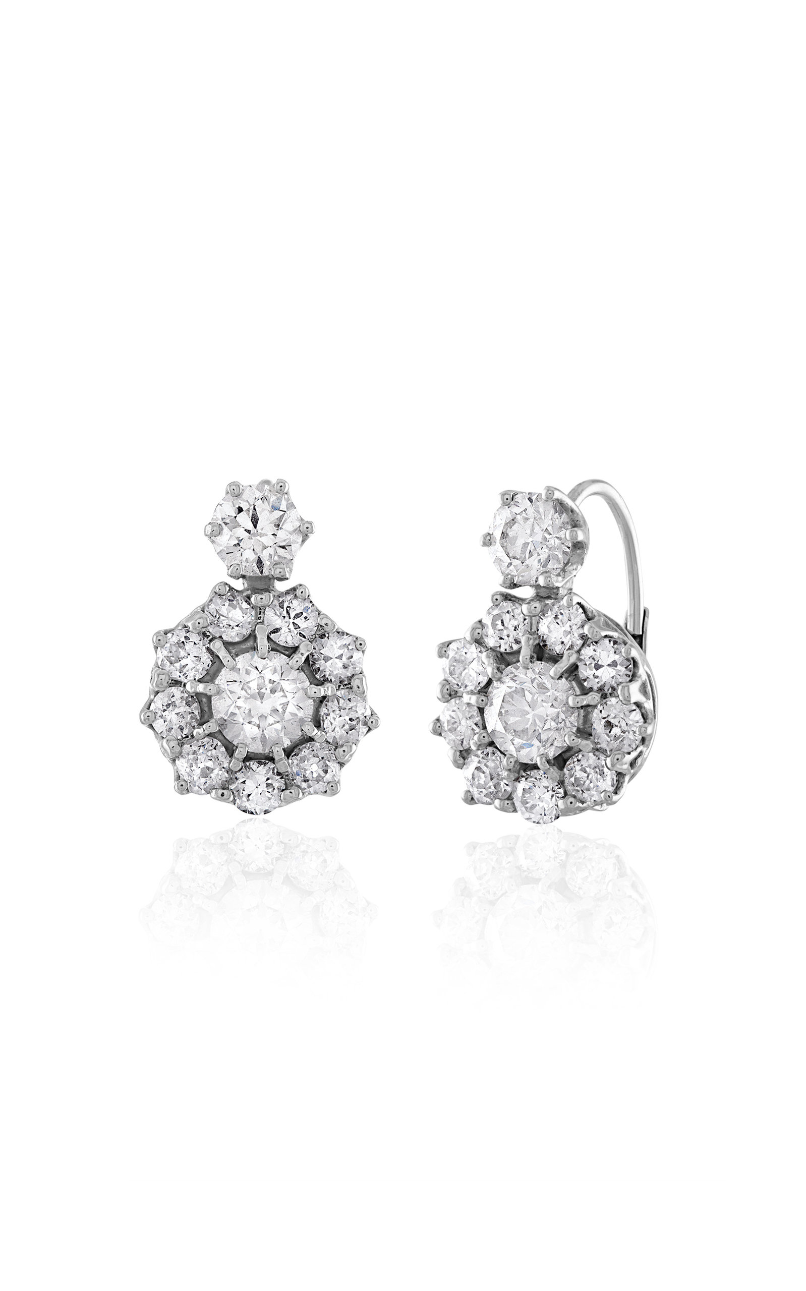 Mindi Mond Women's Old-Mine Diamond Cluster Earrings