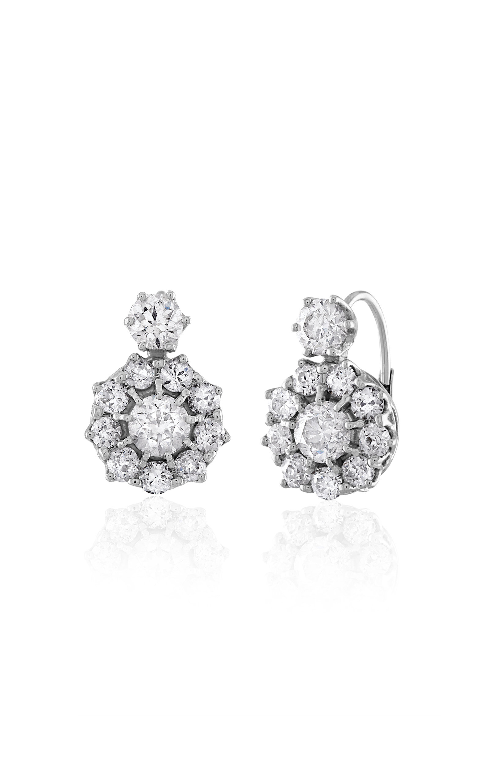 Mindi Mond Women's Old-Mine Diamond Cluster Earrings