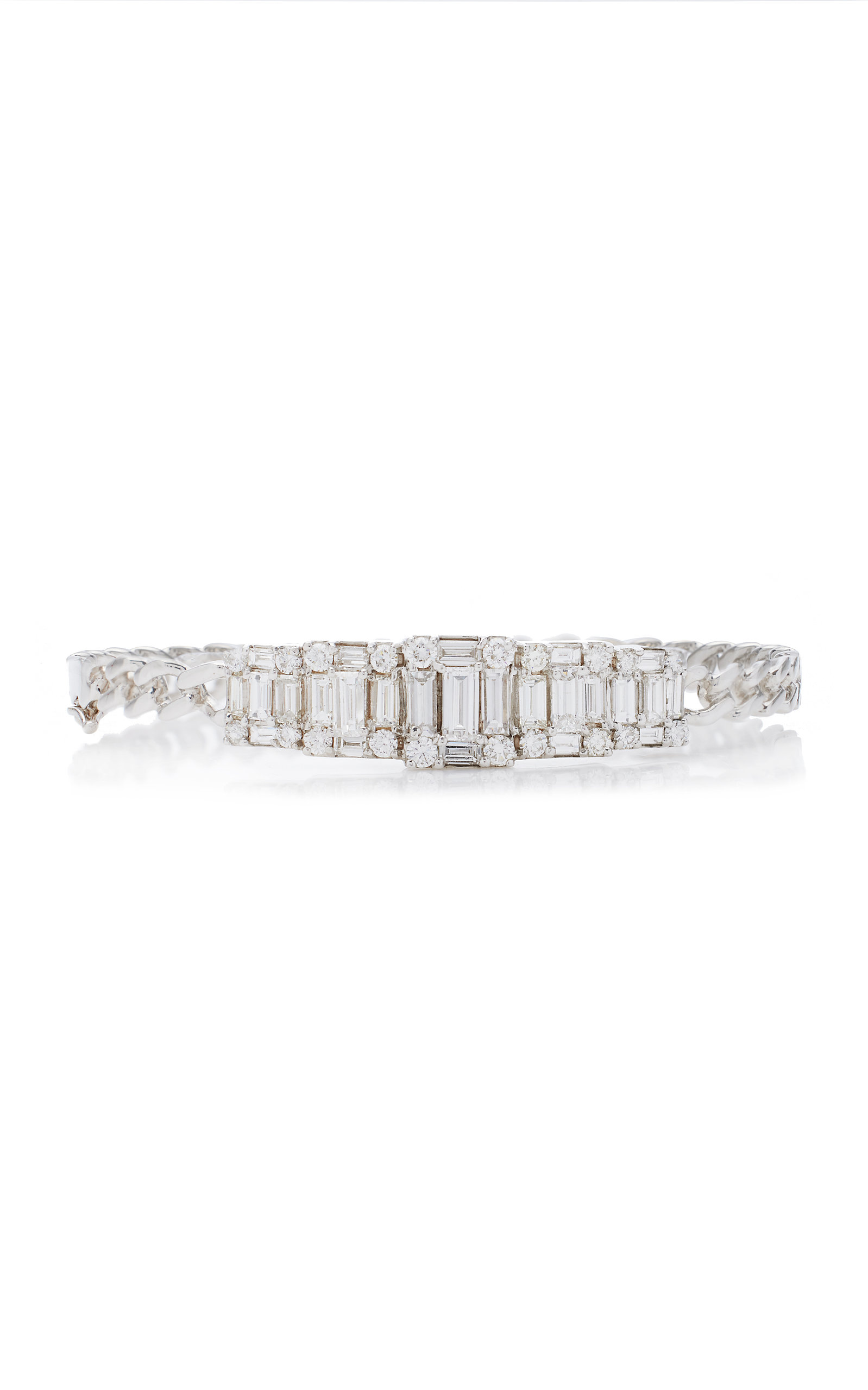Mindi Mond Clarity 18k White Gold Diamond Chain Bracelet