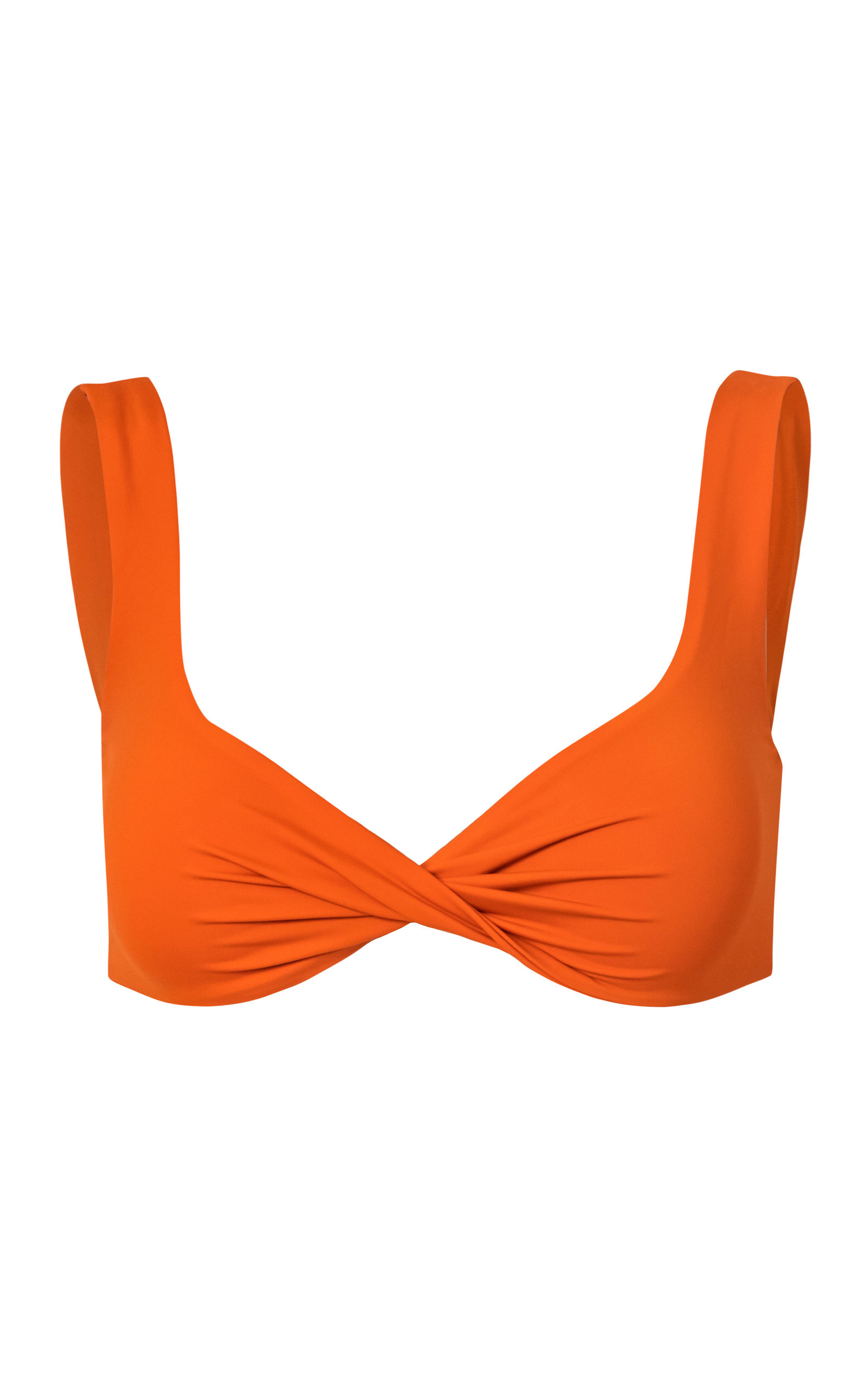 Cala De La Cruz Women's Bettina Criss Cross Bikini Top In Floral,orange ...