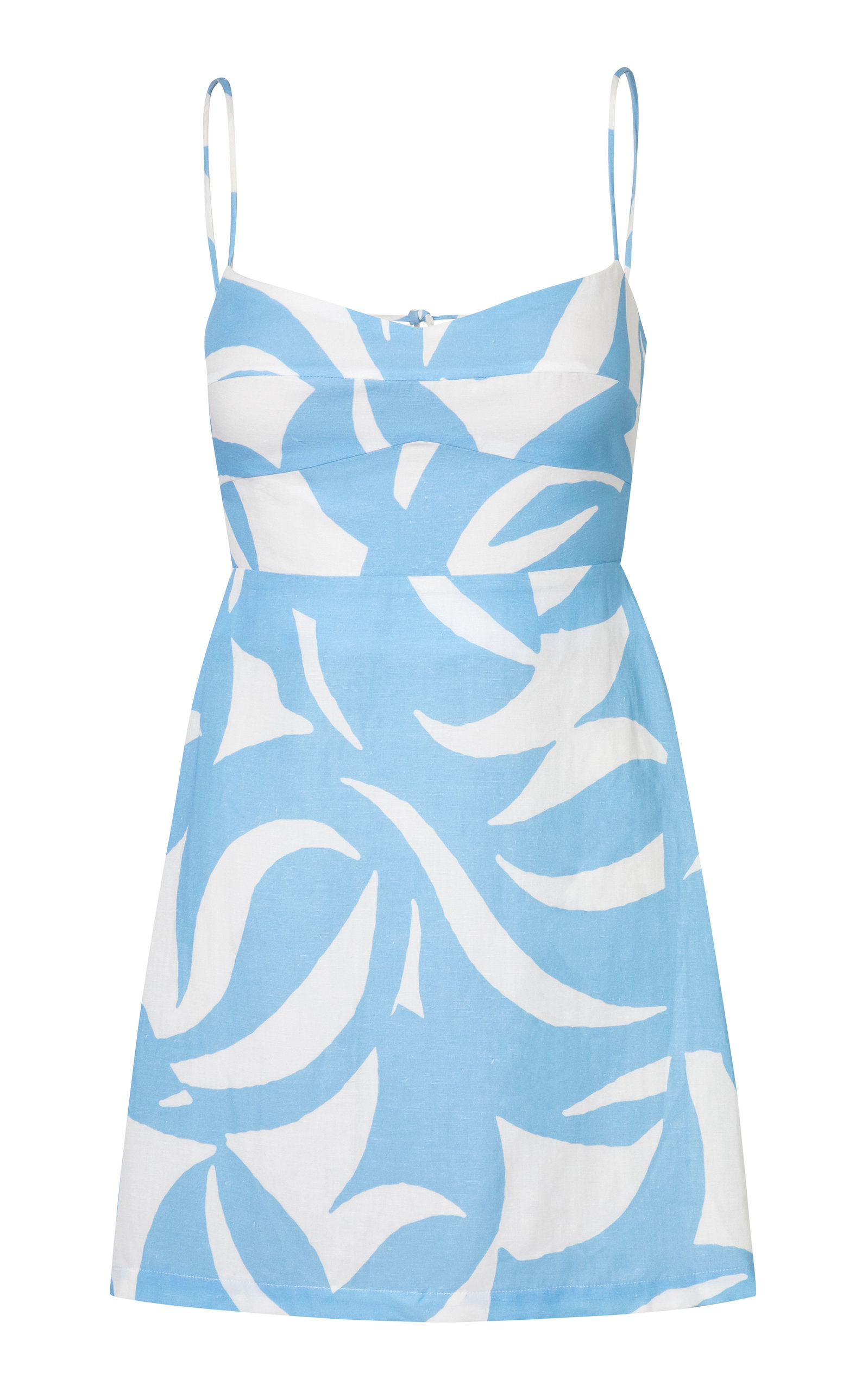 Cala De La Cruz Women's Tere Backless Linen Mini Dress In Multi,blue | ModeSens Cala De La Cruz Women's Tere Backless Linen Mini Dress In Multi,blue | ModeSens
