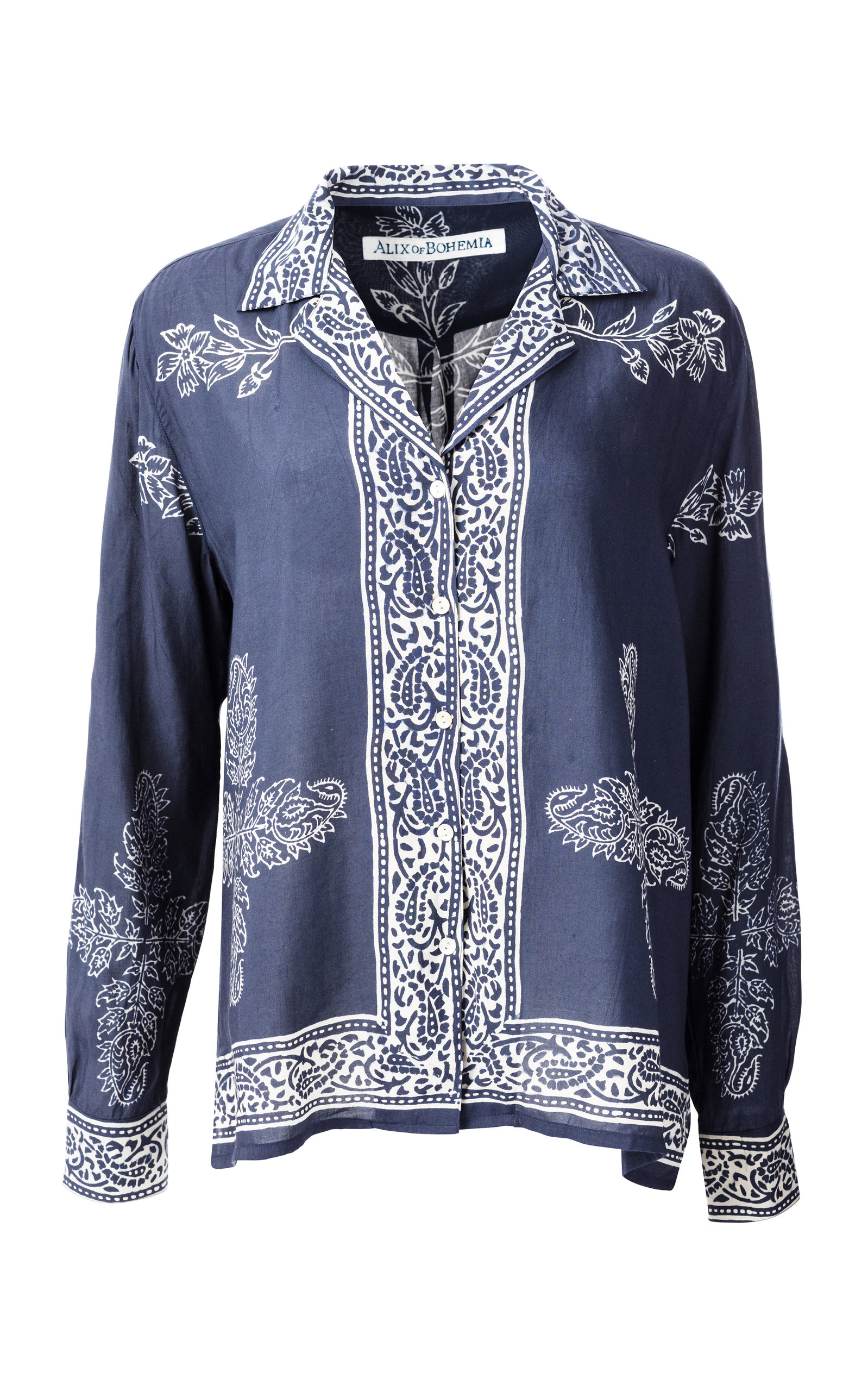 Alix of Bohemia Women's Patti Blue Marine Tencel Shirt