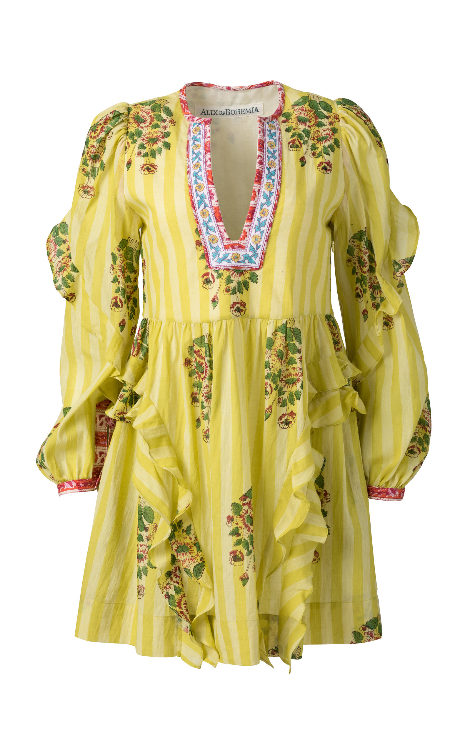 Alix of Bohemia Women's Winslow Limoncello Printed Cotton Dress