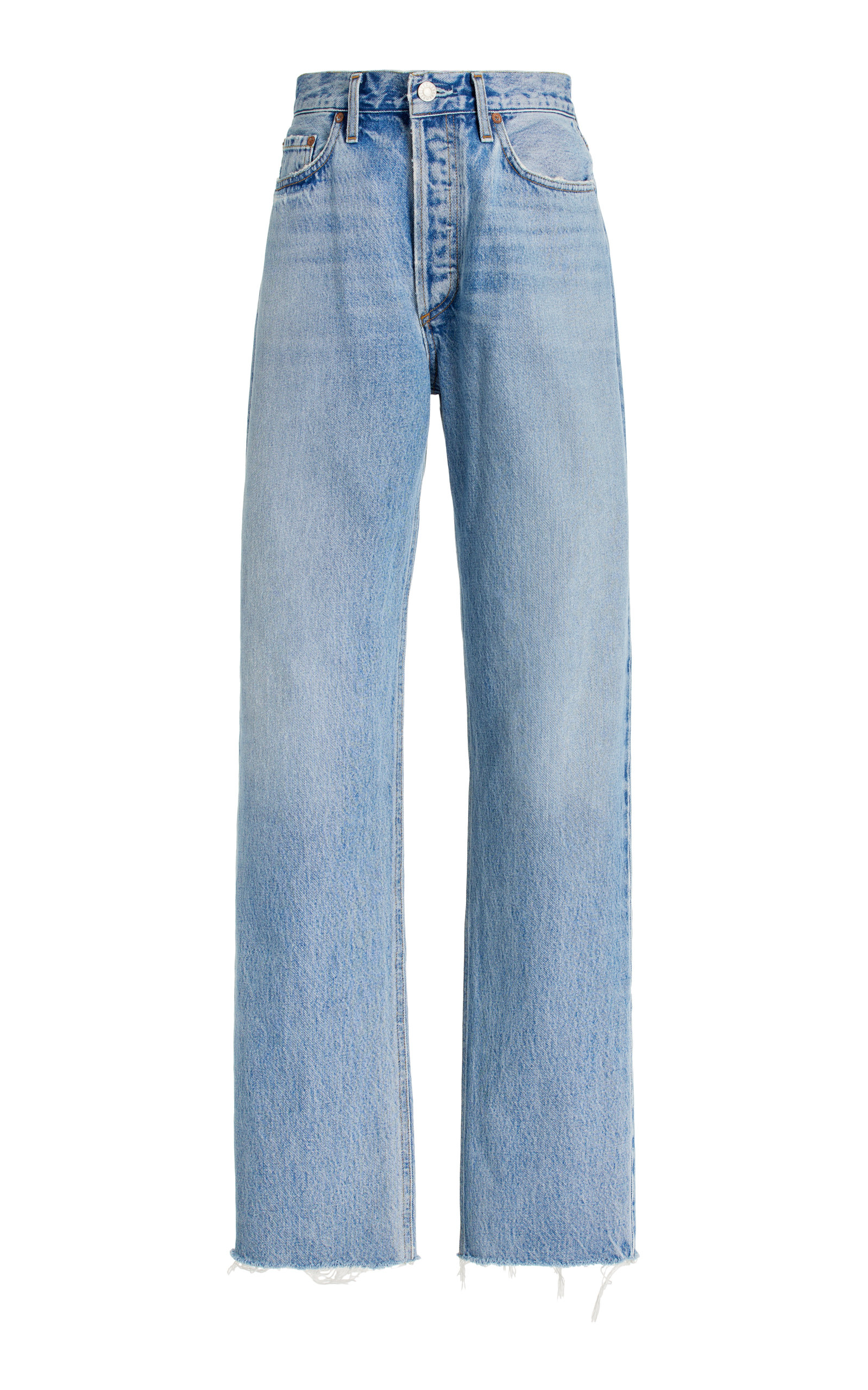 AGOLDE LANA RIGID MID-RISE STRAIGHT-LEG JEANS 