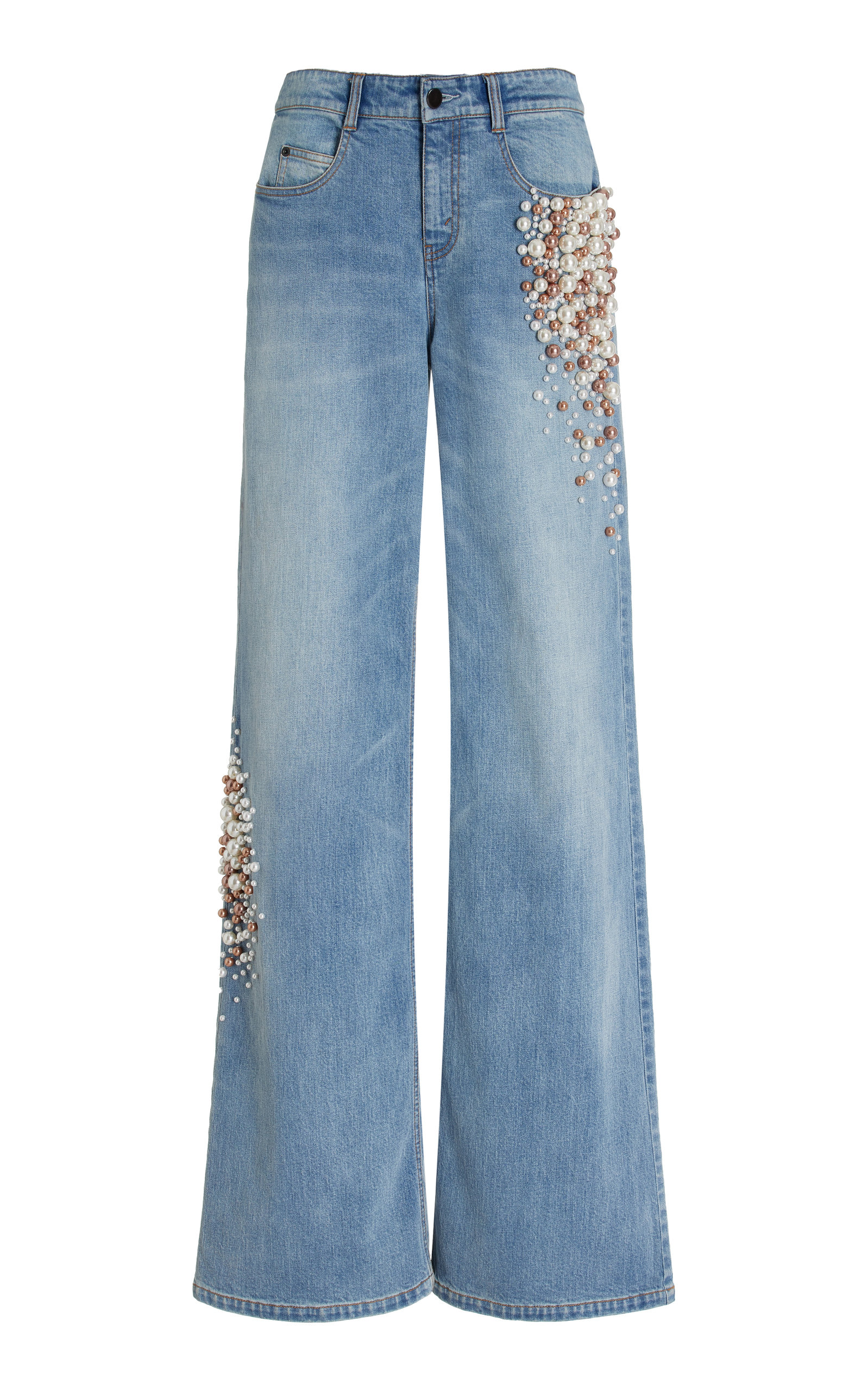 Hellessy Women's Kit pearl embellished stretch cotton Jeans