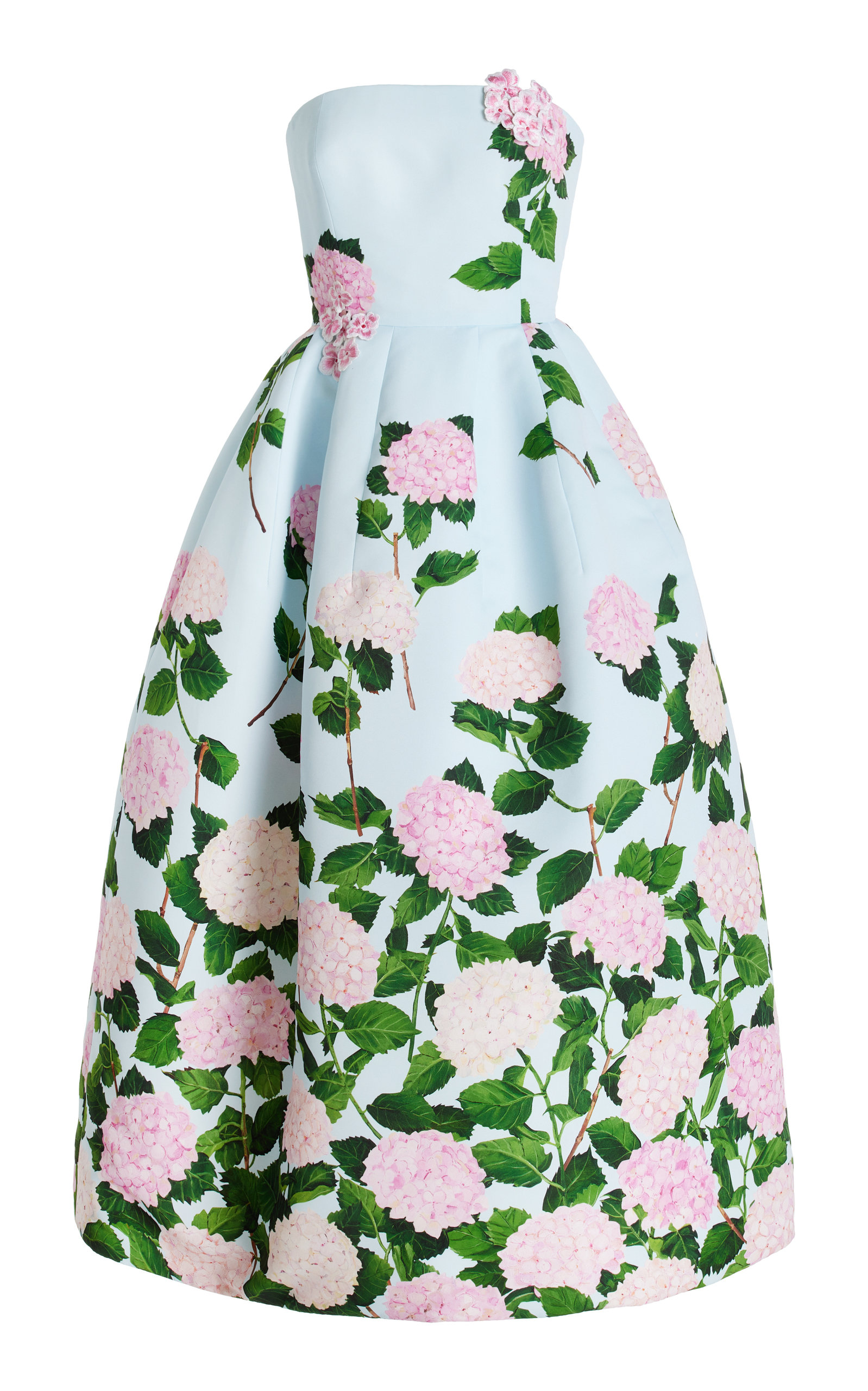 Oscar de la Renta Women\'s Degrade Hydrangea Faille Tea Length Dress | Smart  Closet