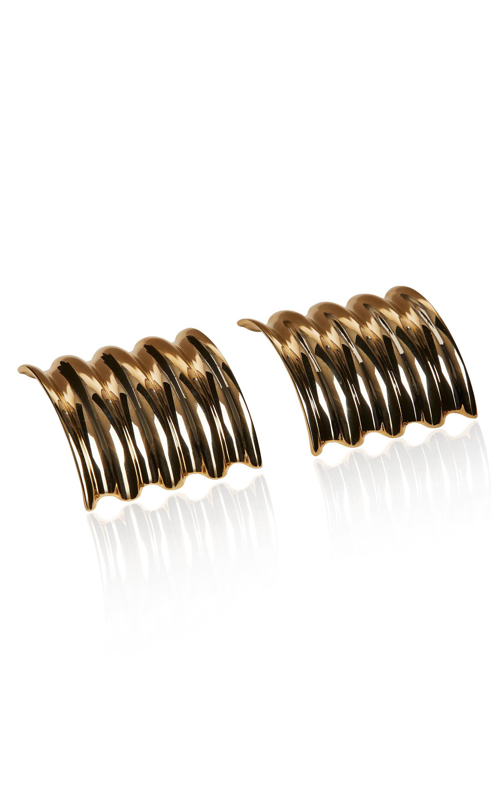 Khaite Women's Julius Panel Gold-Plated Brass Earrings