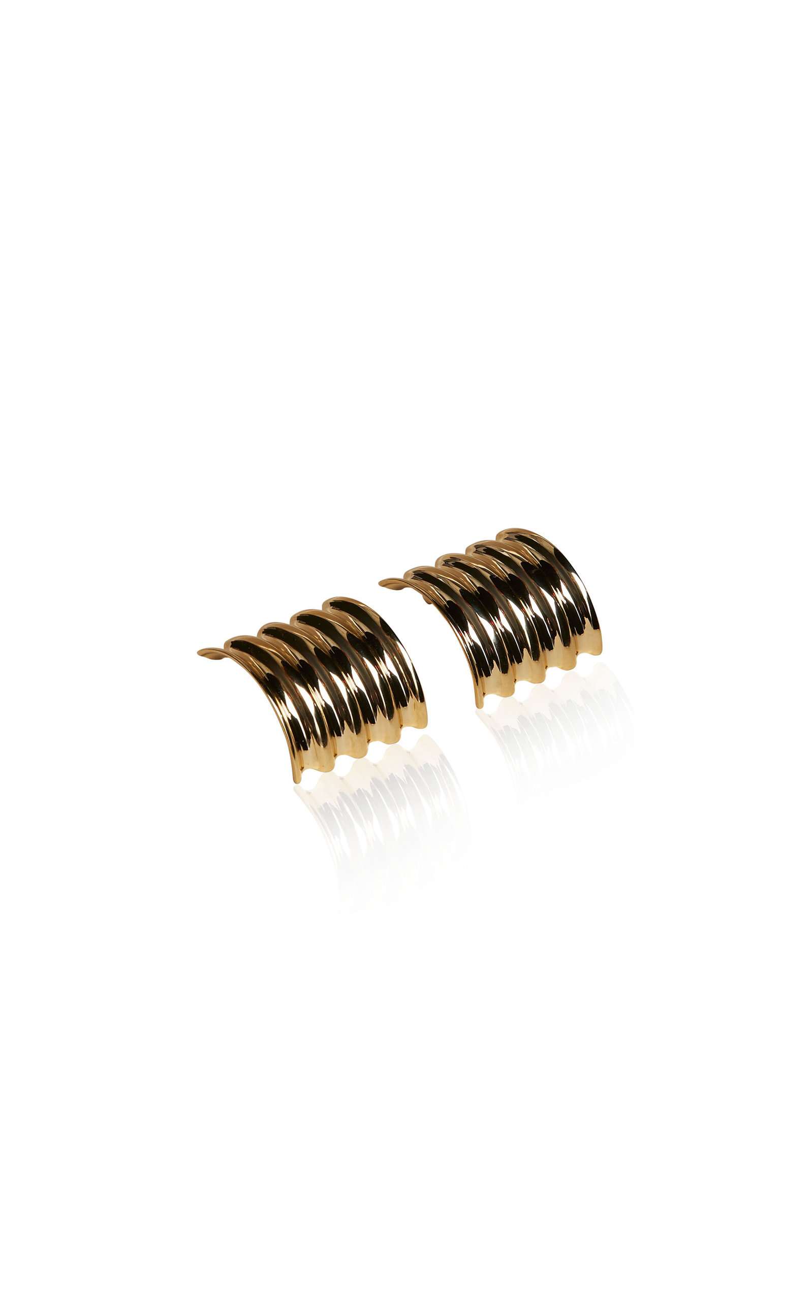 Khaite Women's Julius Small Panel Gold-Plated Brass Earrings