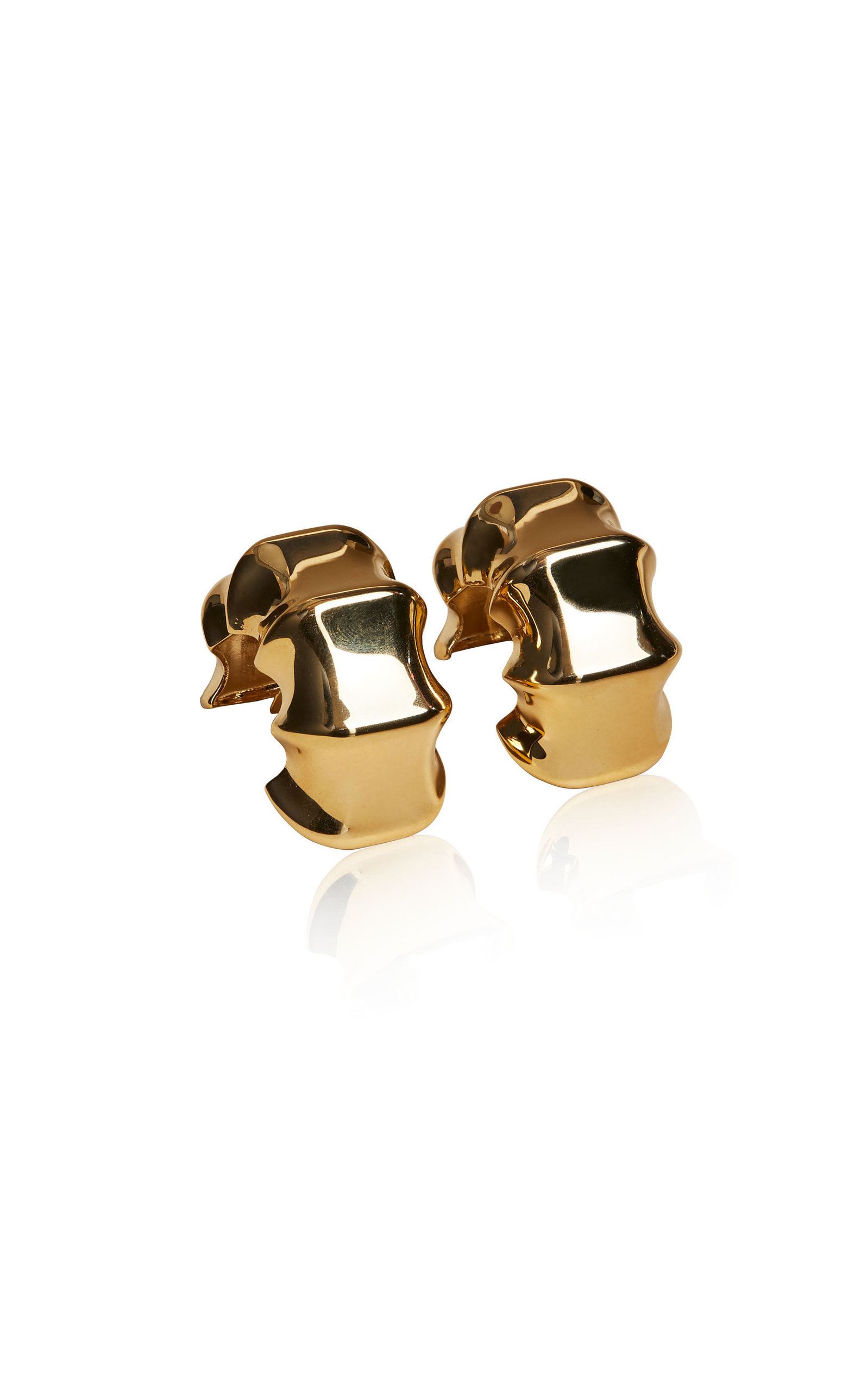 Khaite Women's Julius Loop Medium Gold-Plated Brass Earrings