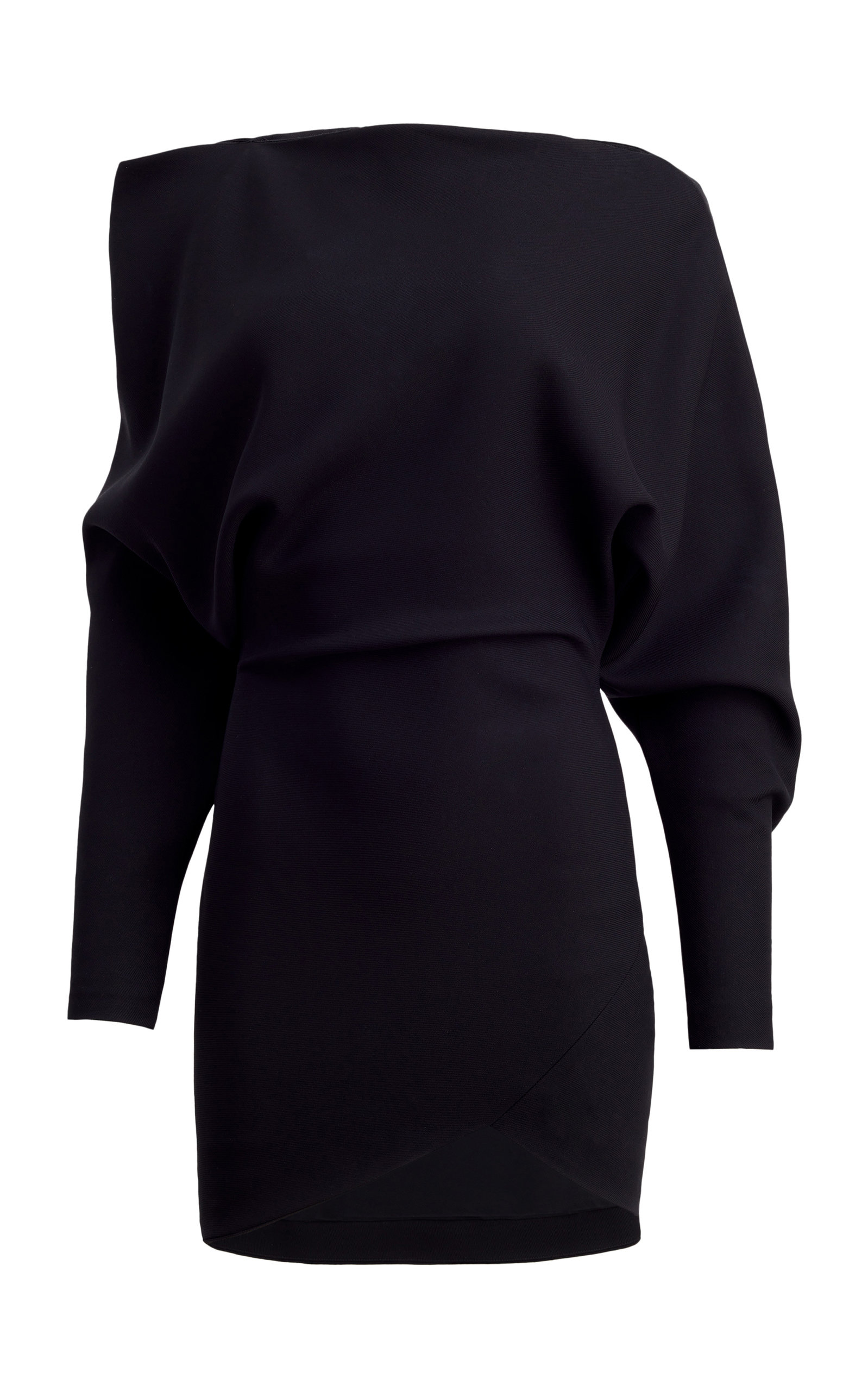 Khaite Juniper Draped Minidress In Black