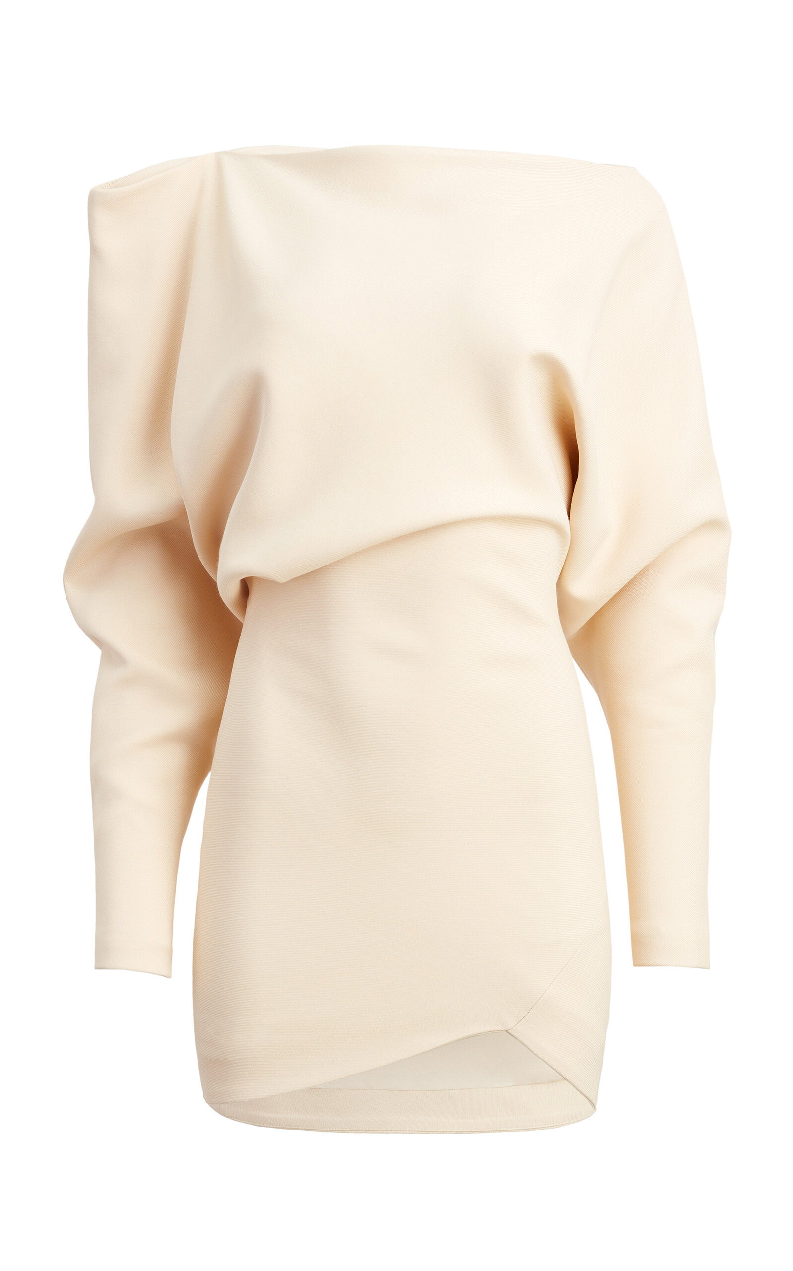 Khaite Juniper Knit Mini Sweater Dress In Neutral