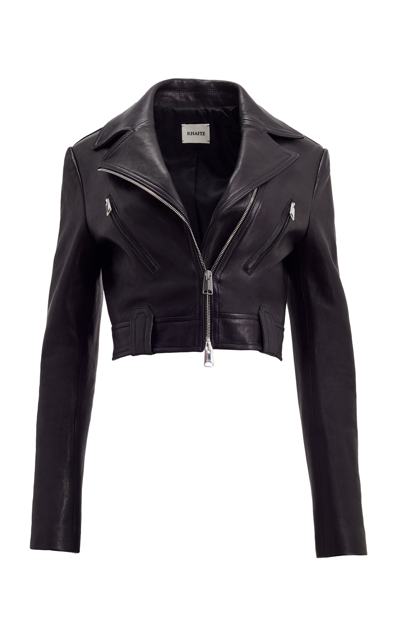 Khaite Women's Nuellen Leather Biker Jacket In Black