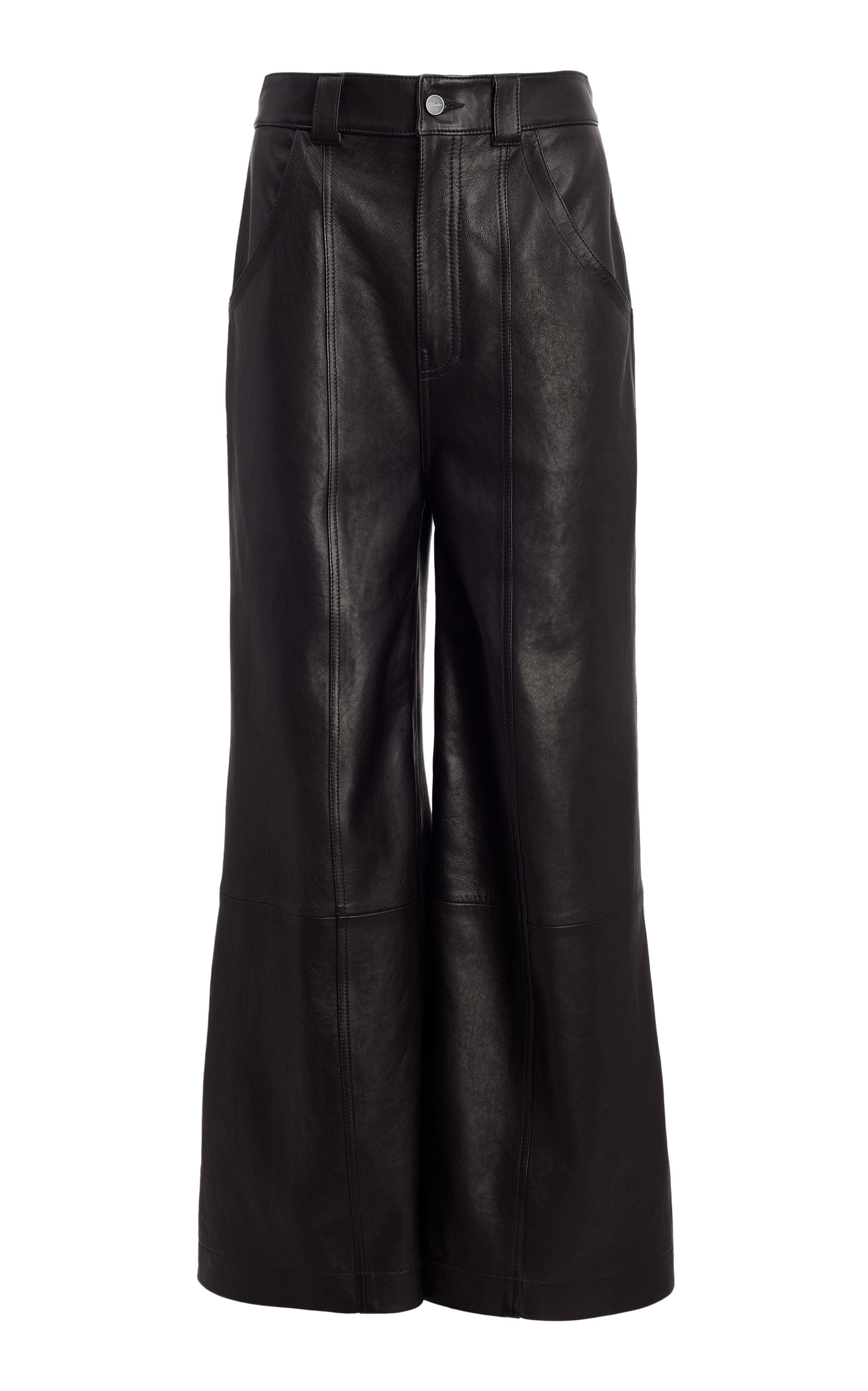 Khaite Women's Jackie Leather Wide-leg Pants In Black | ModeSens