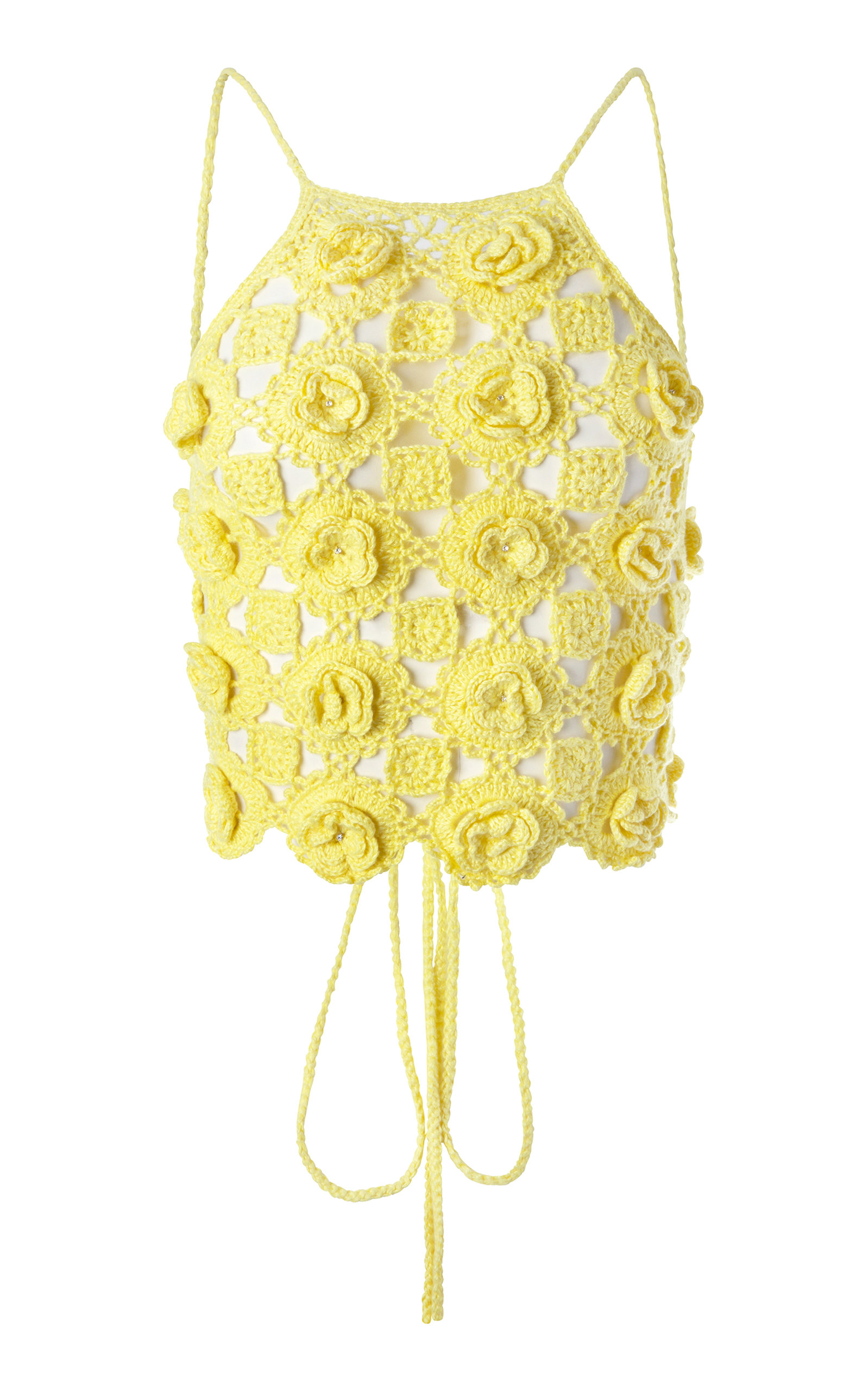 Alejandra Alonso Rojas Women's Crochet Halter W/ Embroidery