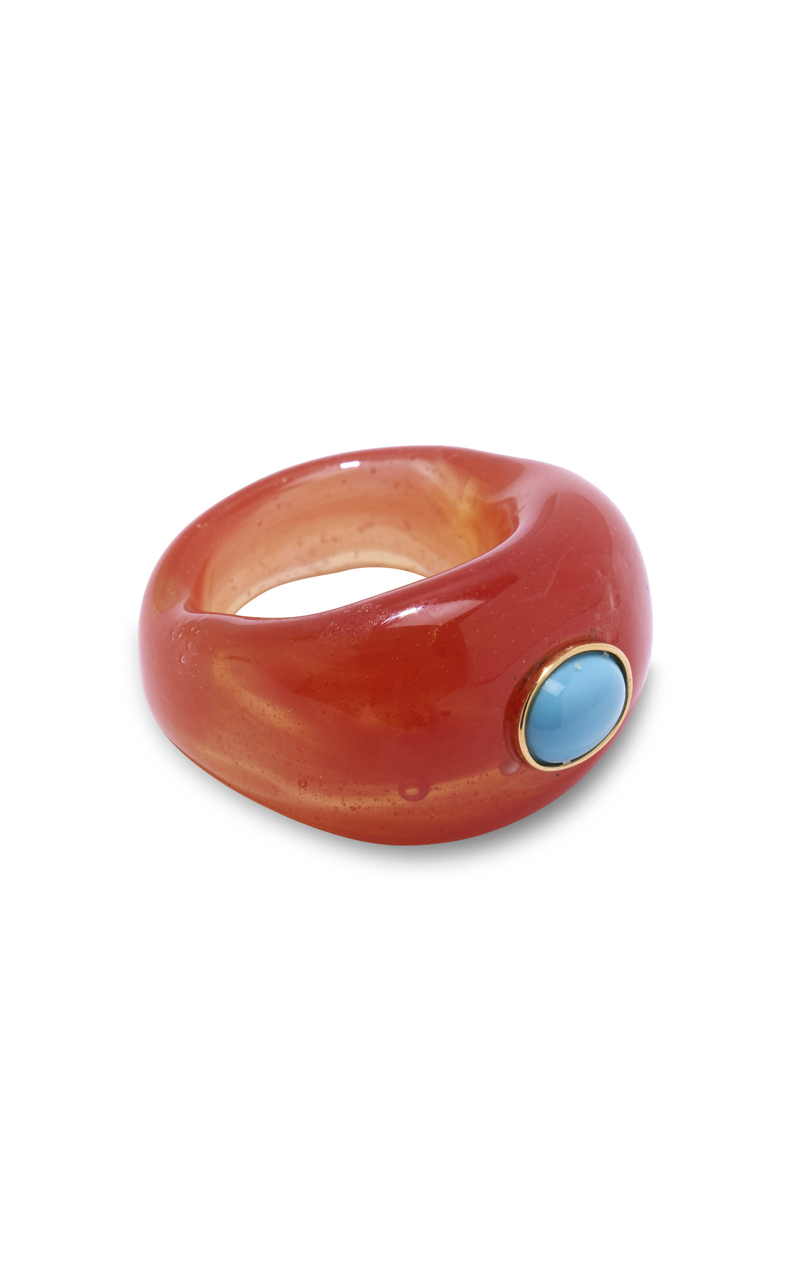 Lizzie Fortunato Monument Turquoise Ring In Red