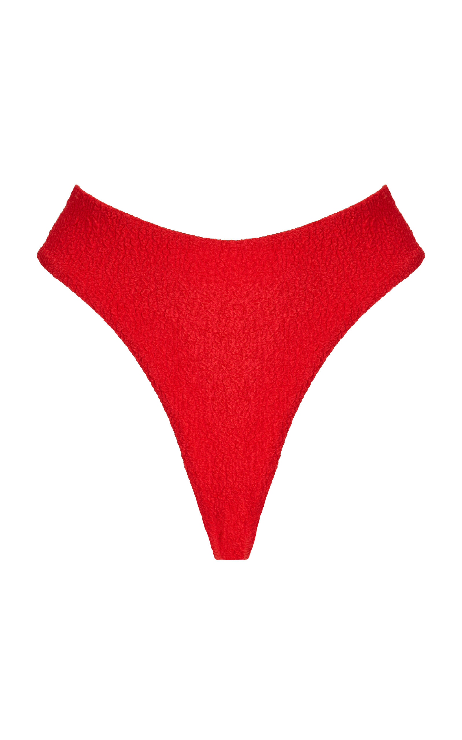 Mara Hoffman Cece Crinkled Bikini Bottoms In Red