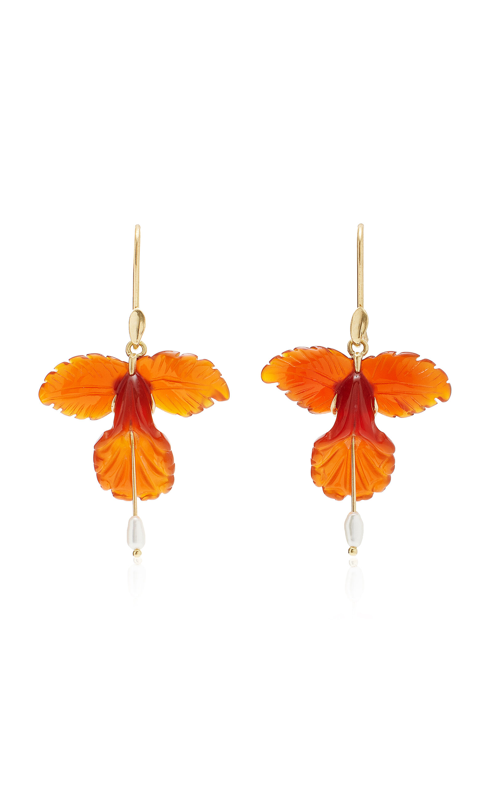 Annette Ferdinandsen Women's 18K Gold; Carnelian; And Pearl Earrings