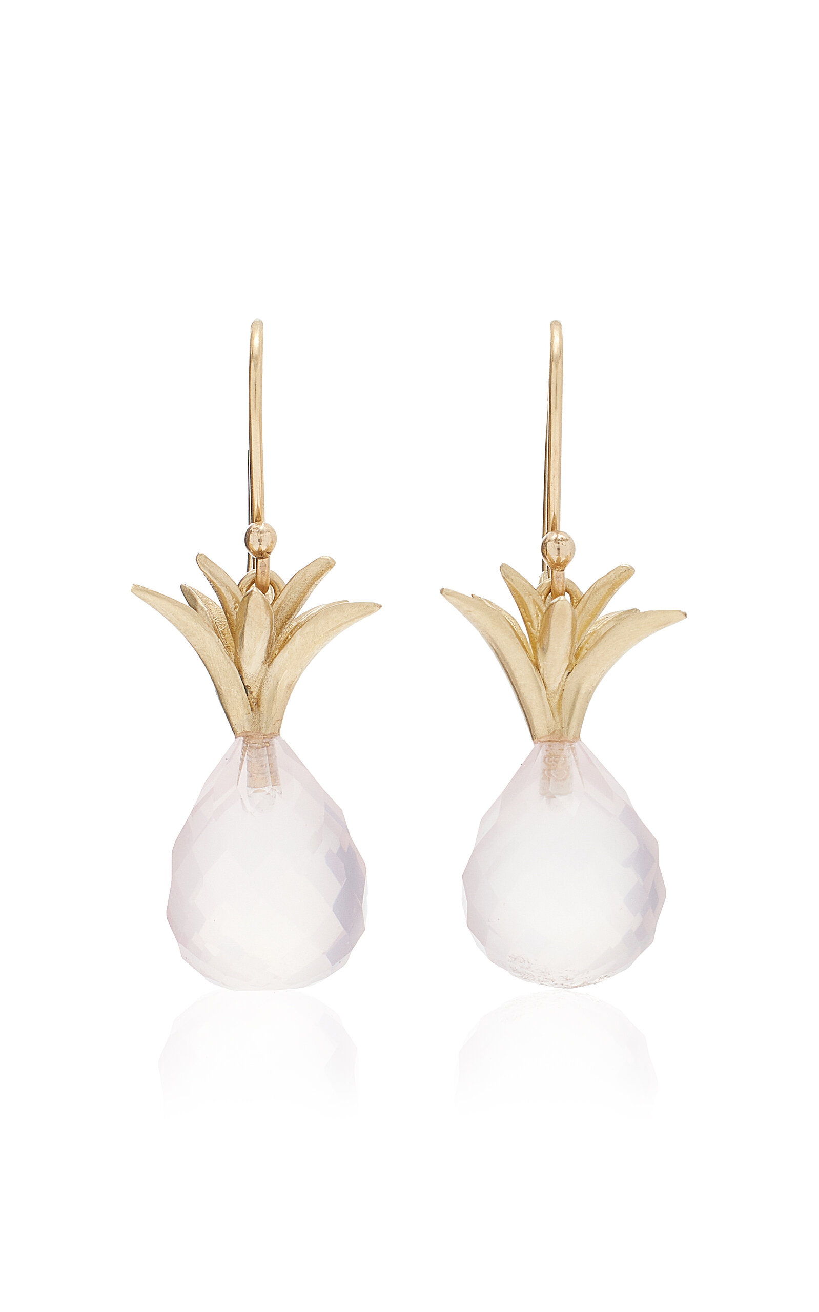 Annette Ferdinandsen Women's 14K Yellow Gold Rose Quartz Earrings