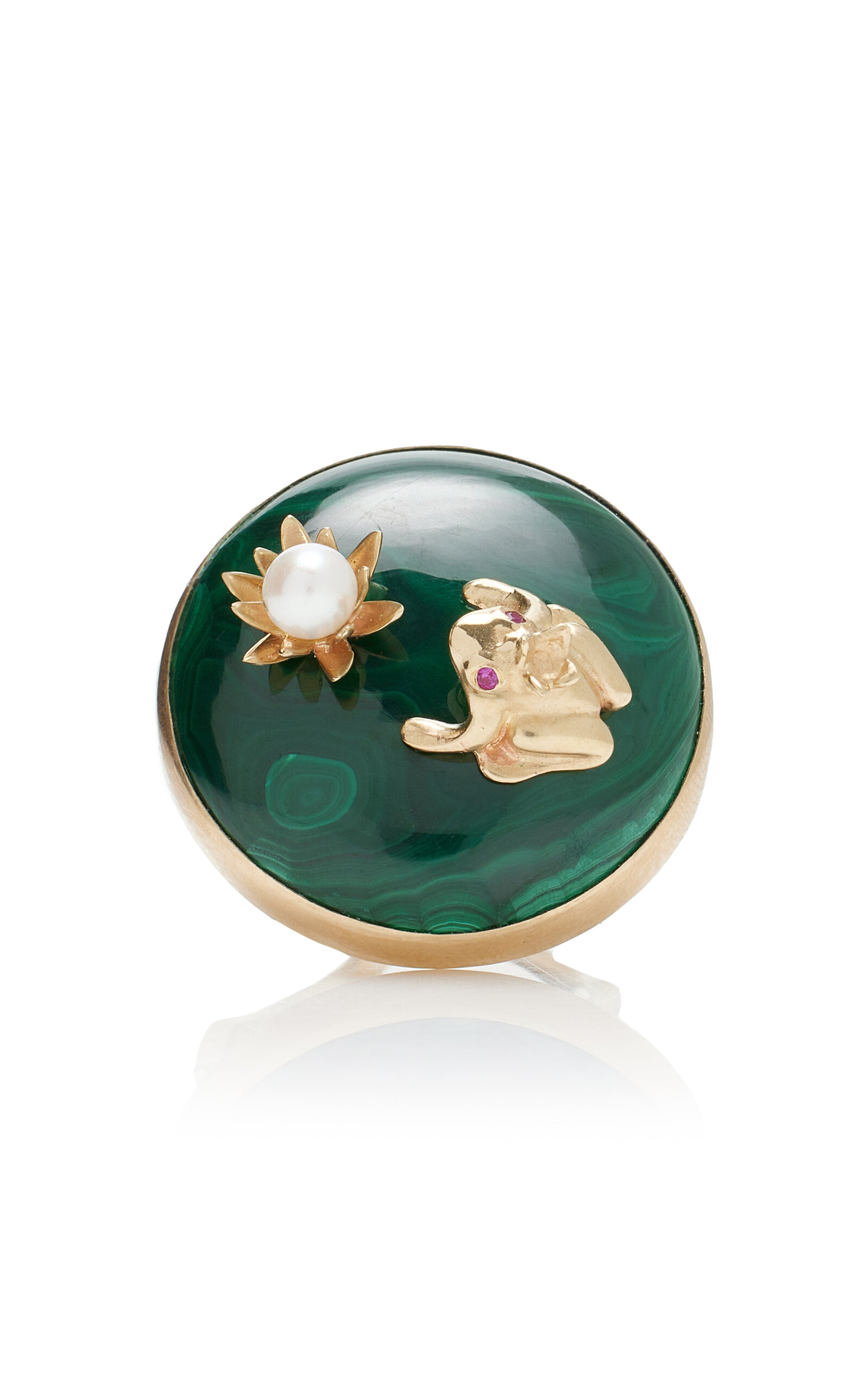 Annette Ferdinandsen Women's 14K Yellow Gold Malachite Ring