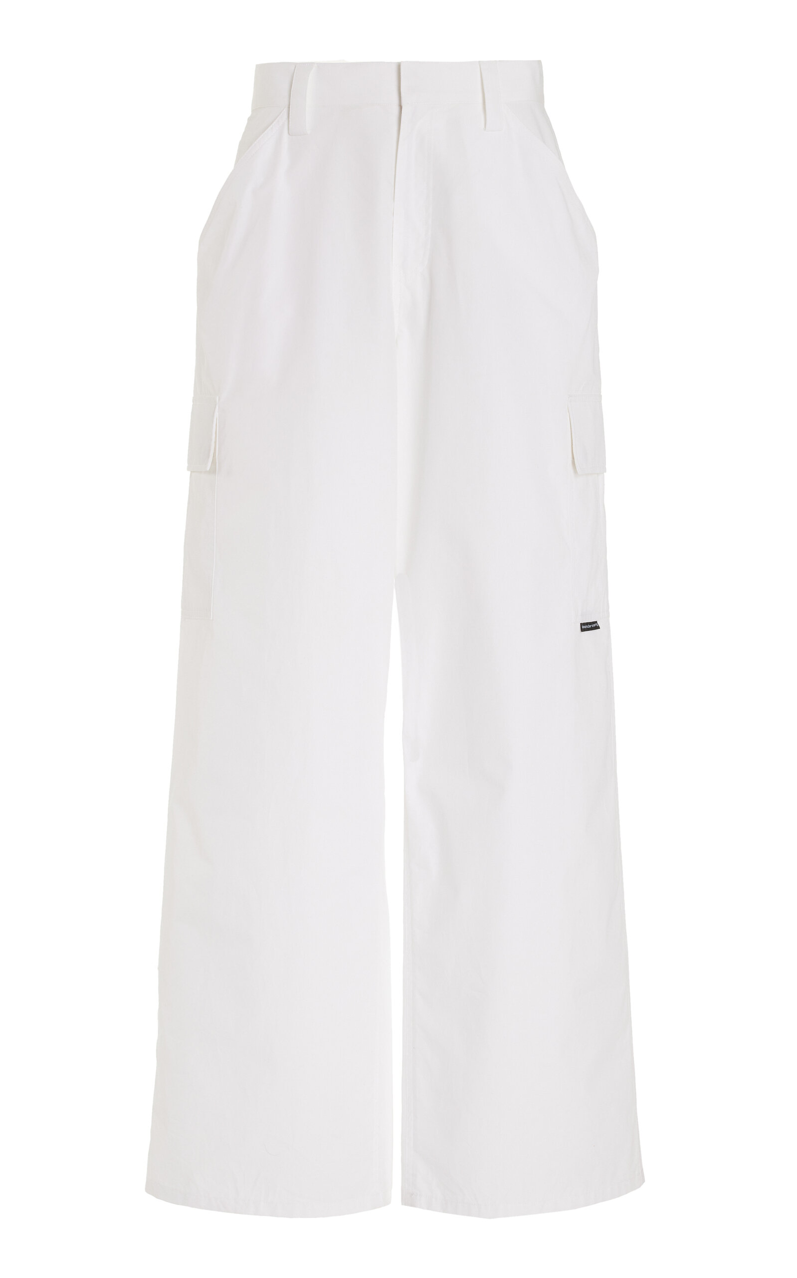 Alexander Wang High-waisted Cotton Cargo Pants In White
