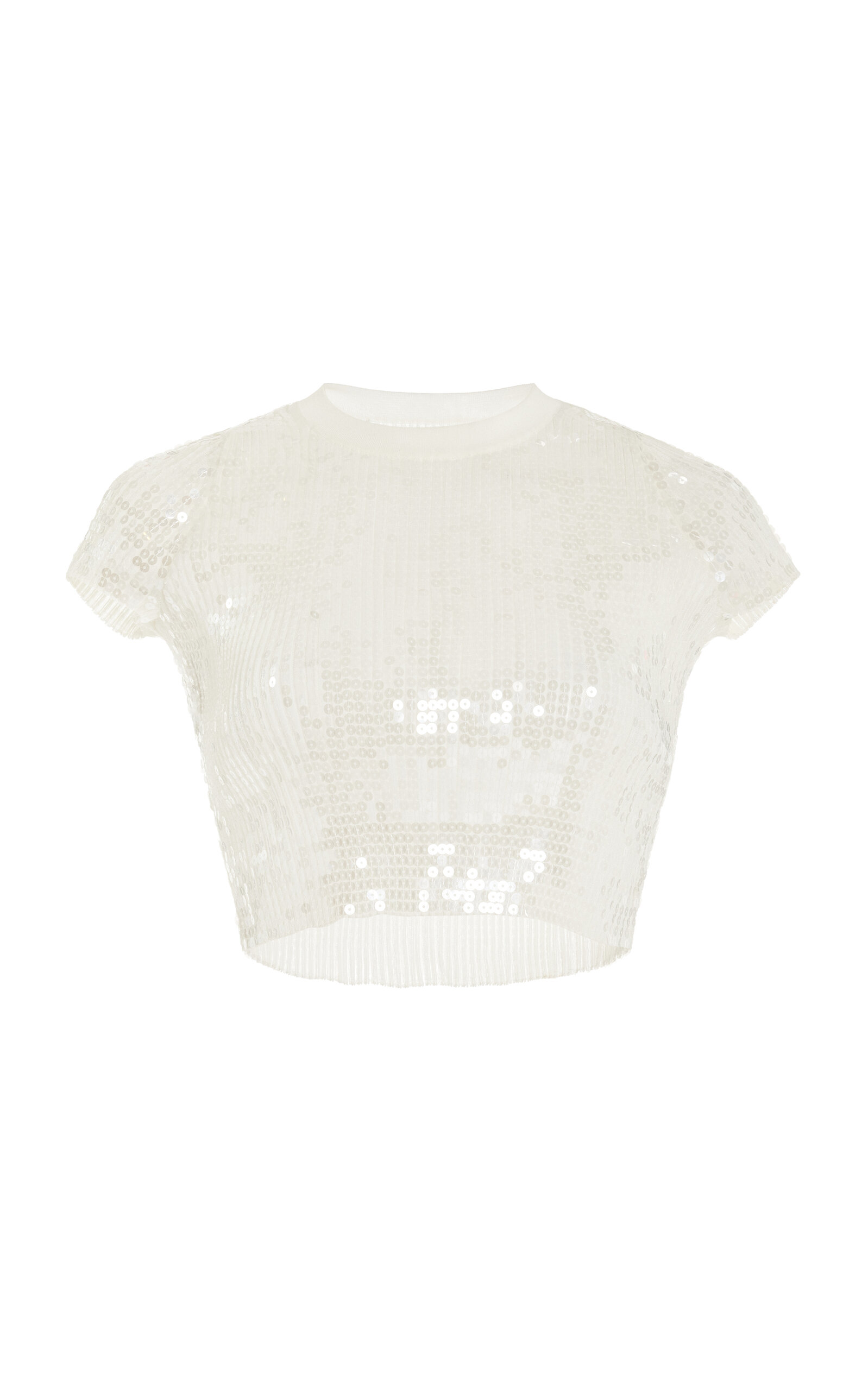 Alexander Wang Women's Sequined Cropped Baby T-Shirt