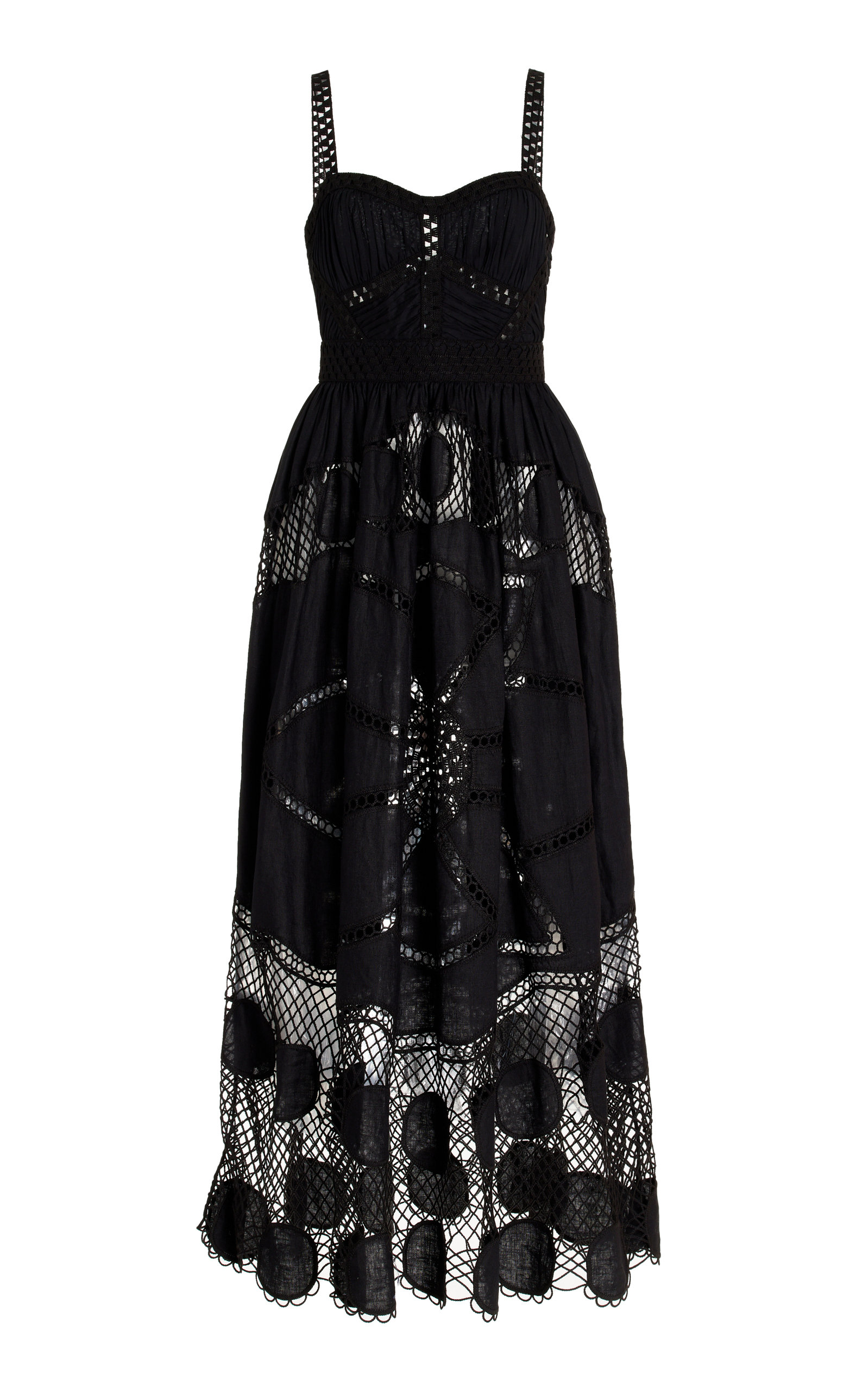 Ulla Johnson Juno Moon Crochet Maxi Dress - Black