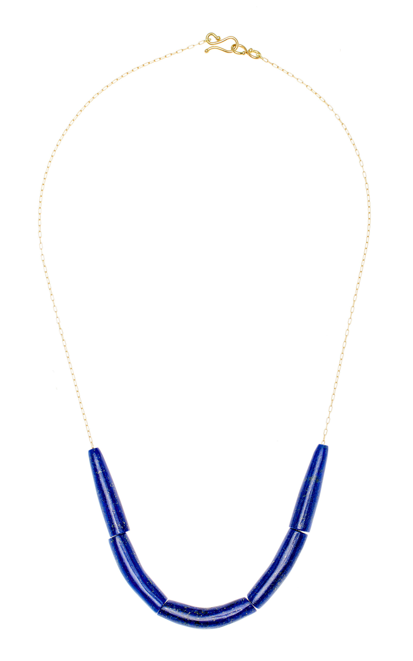 Ten Thousand Things 18k Yellow Gold Lapis Necklace In Blue