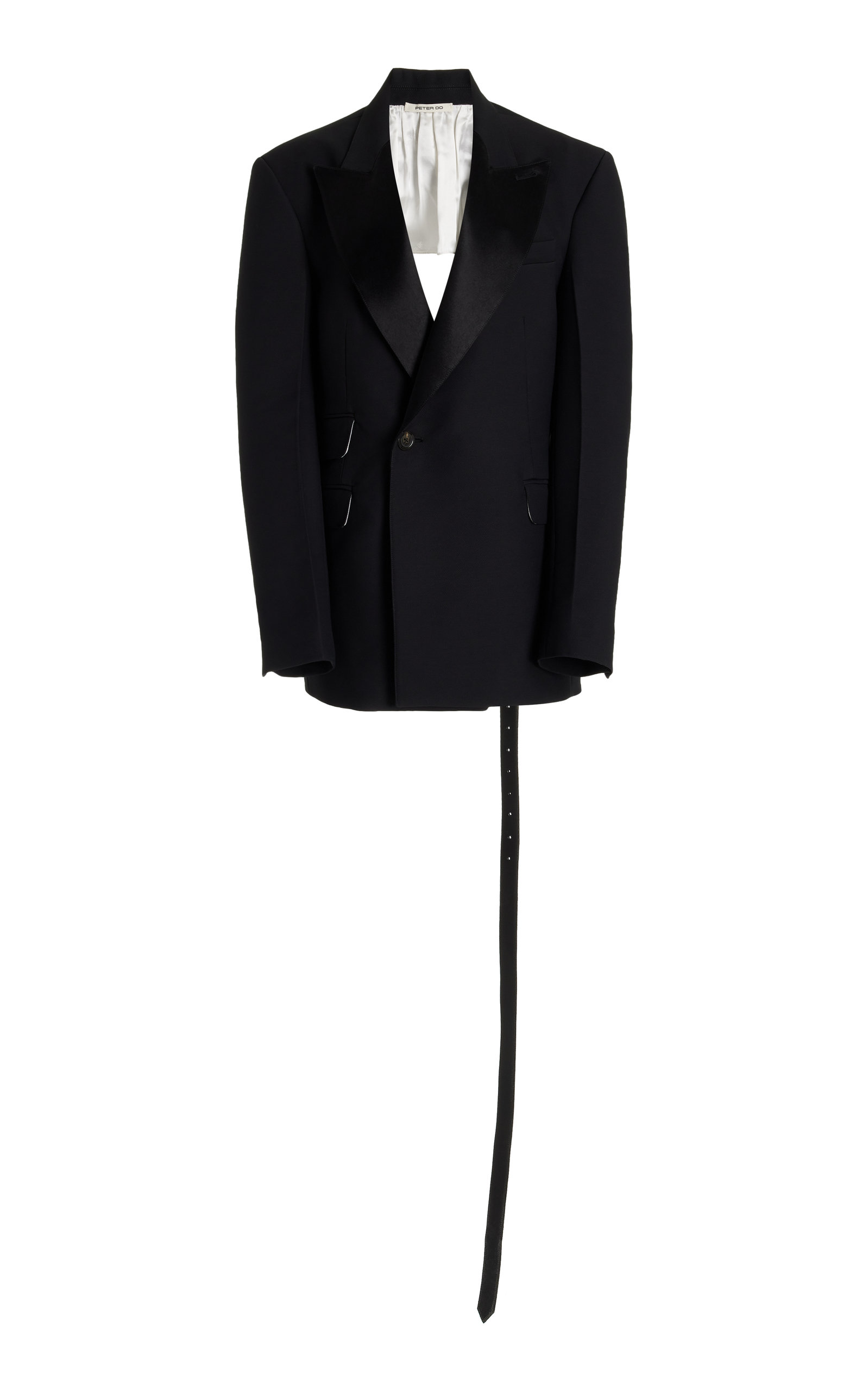 Peter Do Women's Backless Wool-blend Tuxedo Blazer Jacket In Black