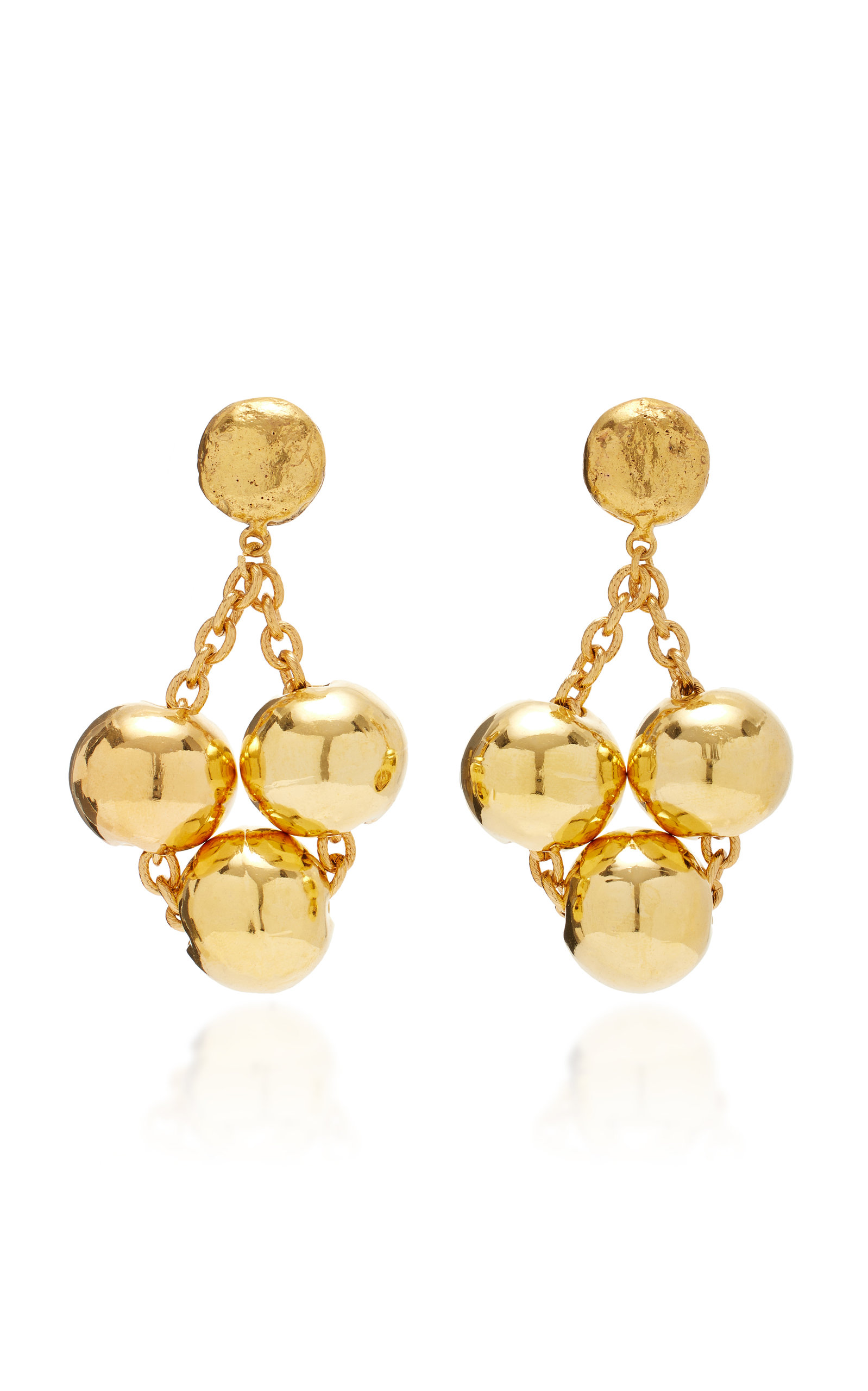 Golden Bubble 22K Gold-Plated Earrings