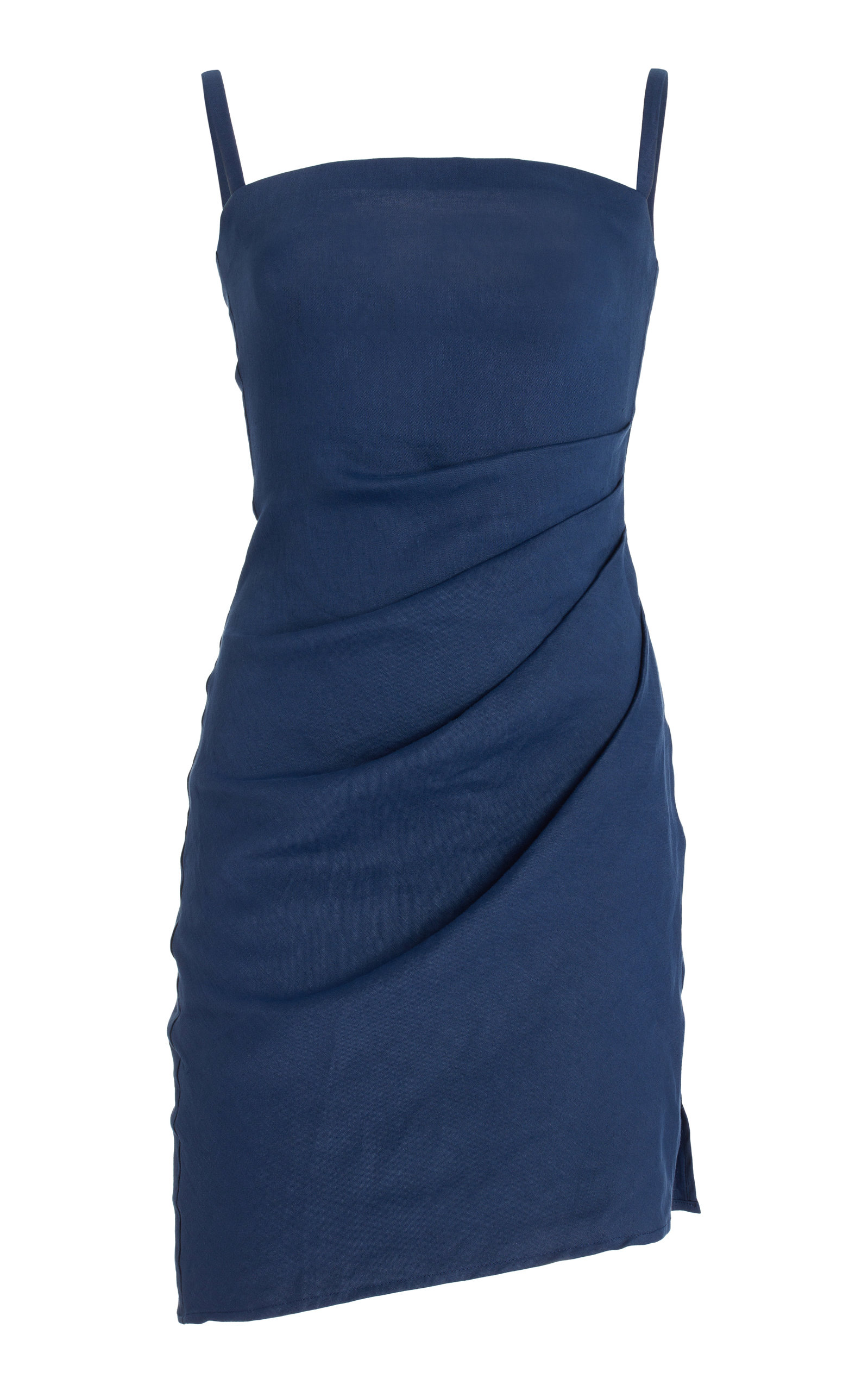 Anemos Women's The Nadege Asymmetric Linen-Blend Mini Dress
