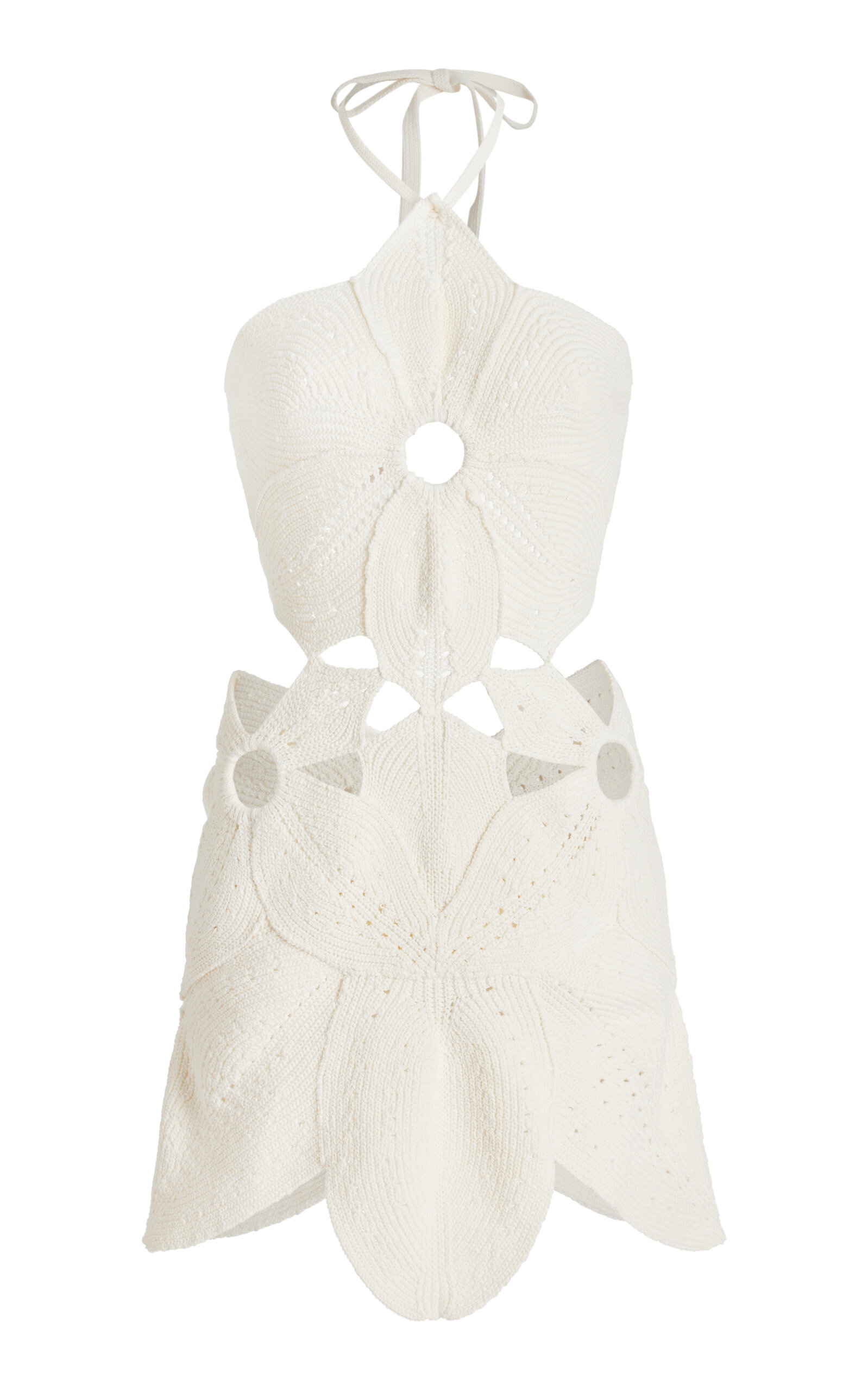 floreana knit dress dupe Cult Gaia Women's Floreana Knit-cotton Mini Dress In White