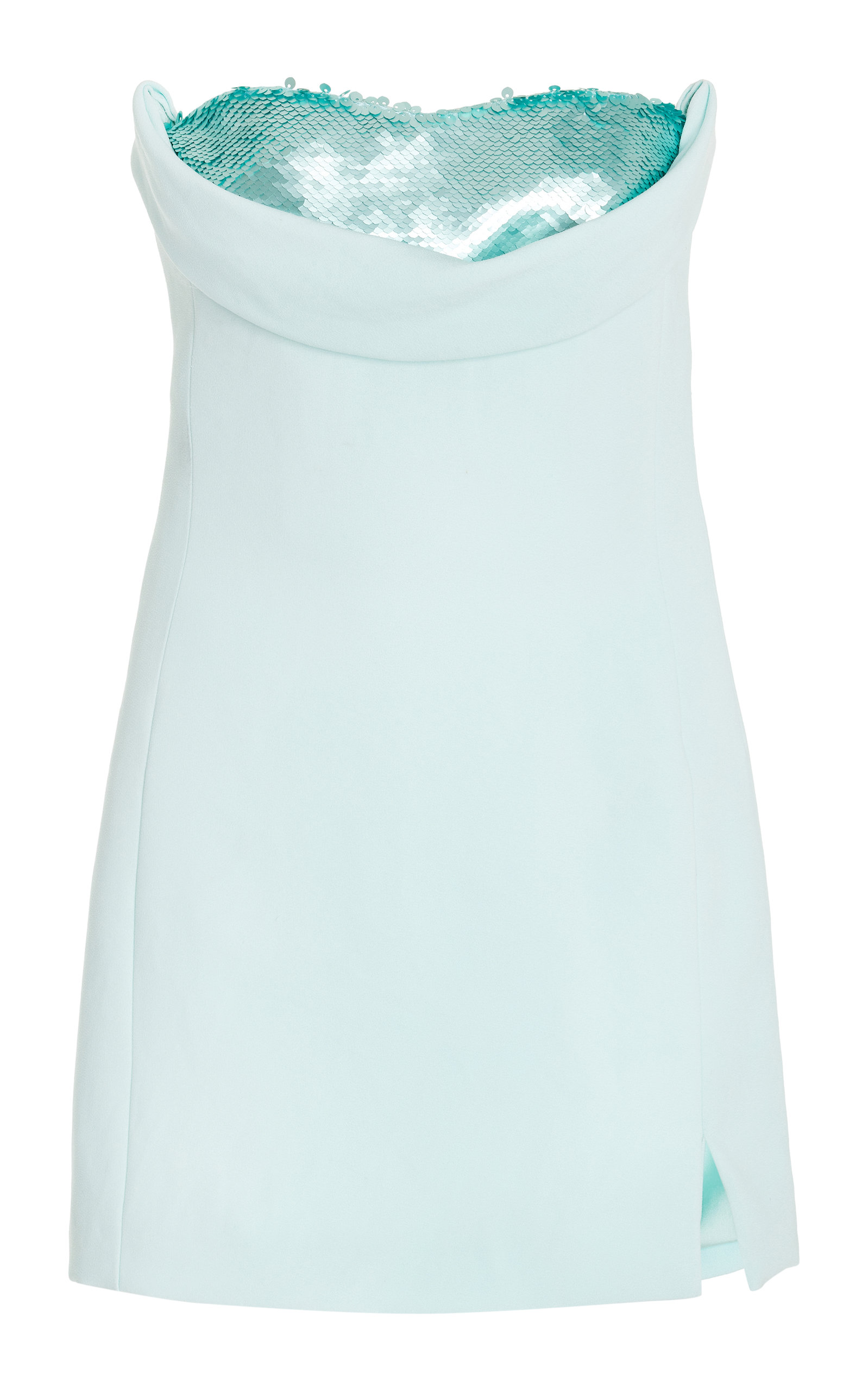 SIMKHAI Vandi Crystal Embellished Crepe Mini Dress - Blue